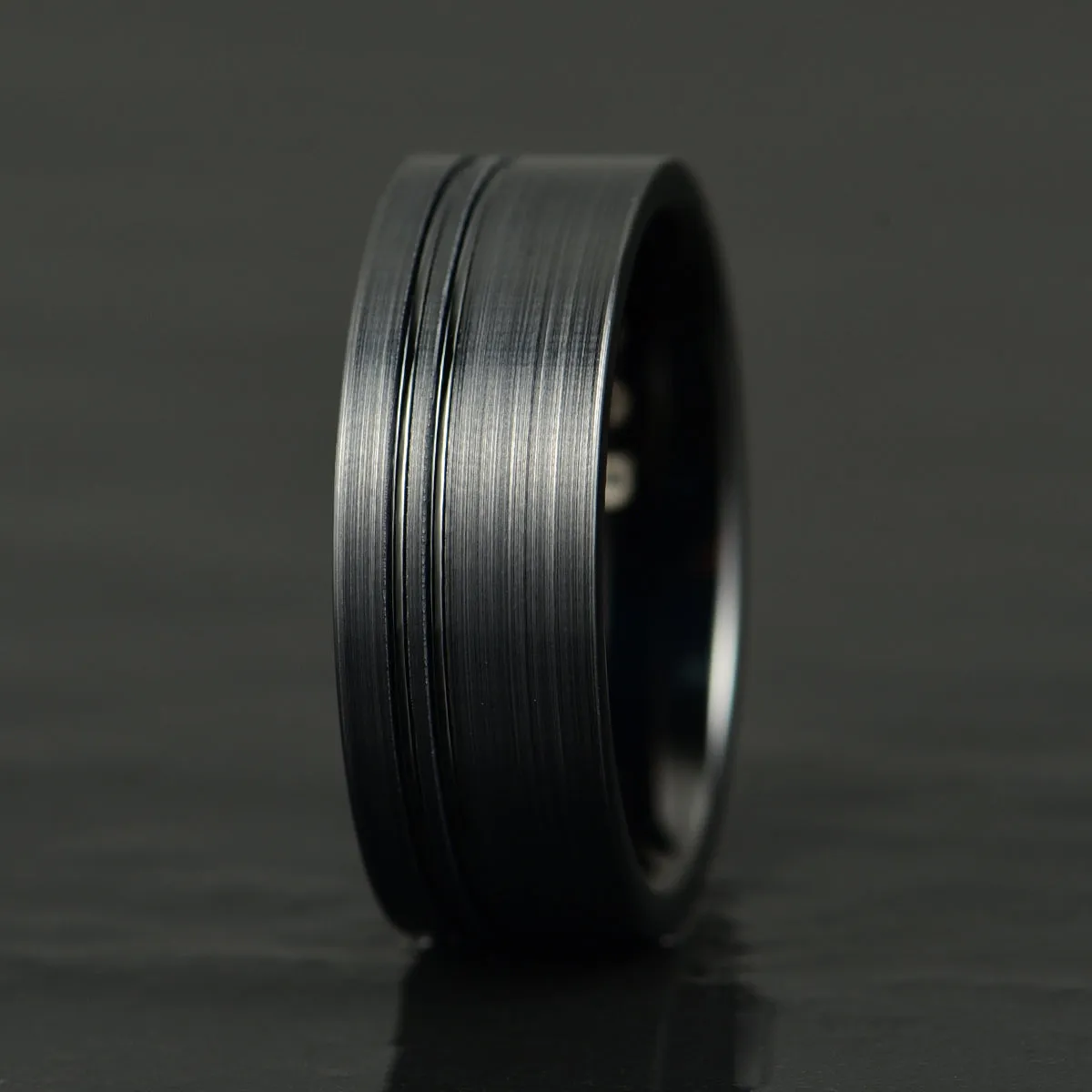 Black Tungsten Men's Wedding Band 8MM