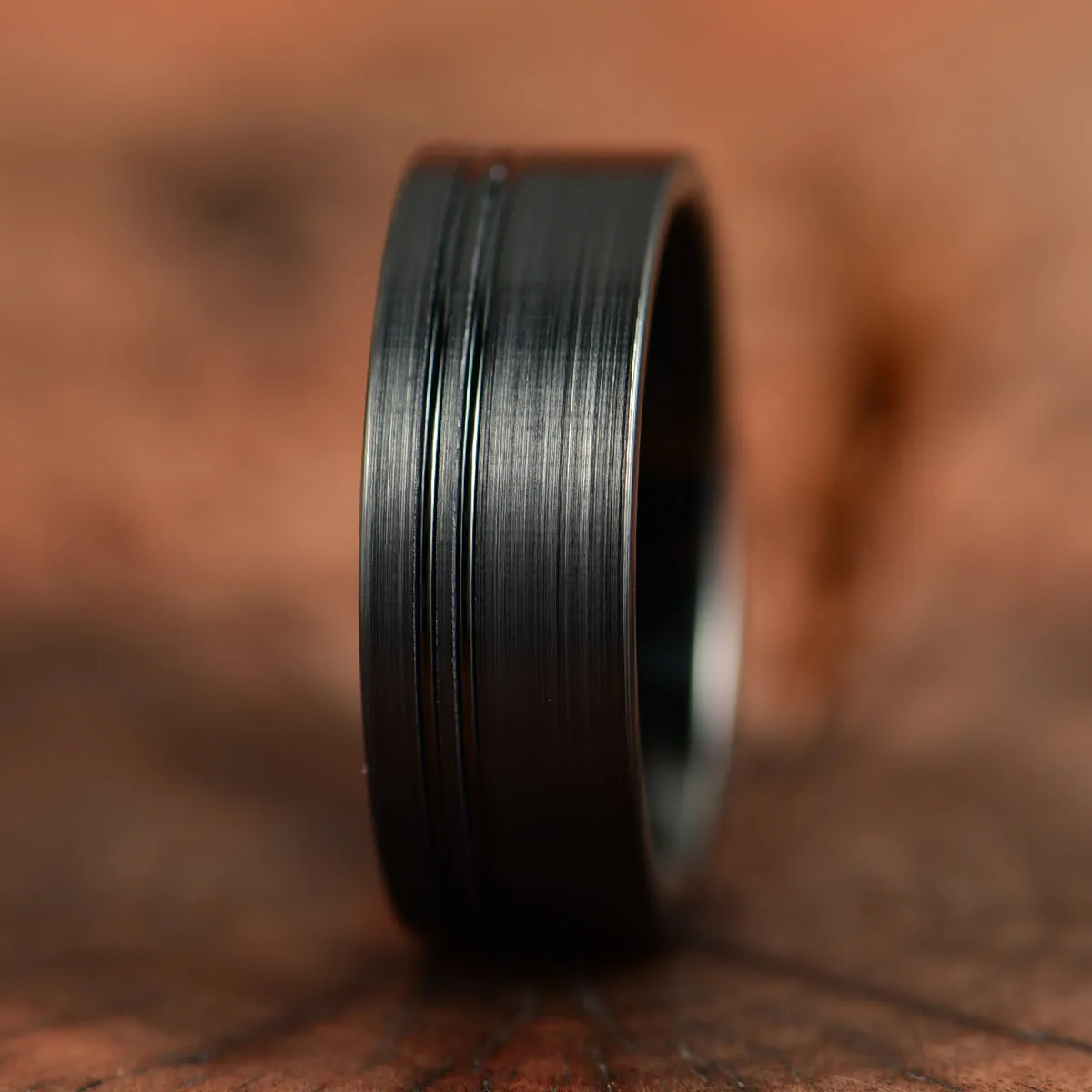 Black Tungsten Men's Wedding Band 8MM
