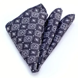 Blue White & Red Plaid Mens Pocket Square - Premium Silk Handkerchiefs for Suits