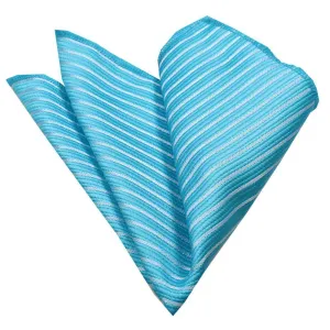 Blue White Mens Pocket Square - Premium Silk Handkerchiefs for Suits