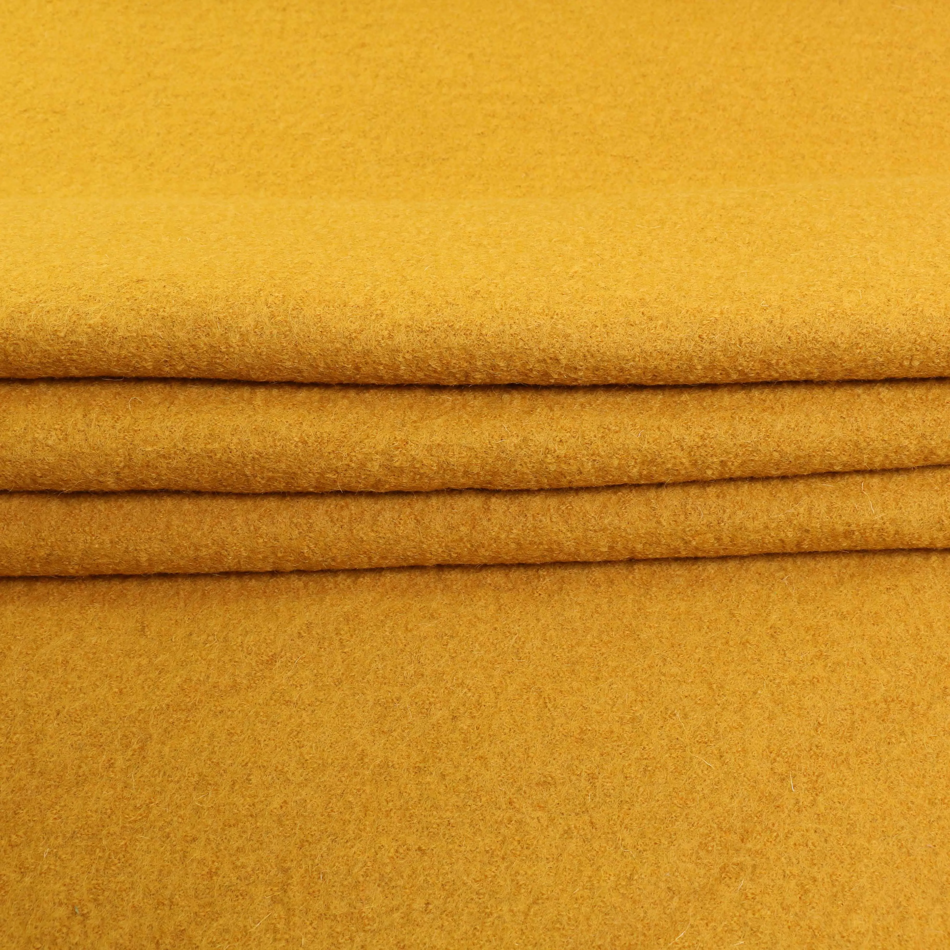 Boiled Wool Fabric - Mustard, charcoal, black, navy, teal