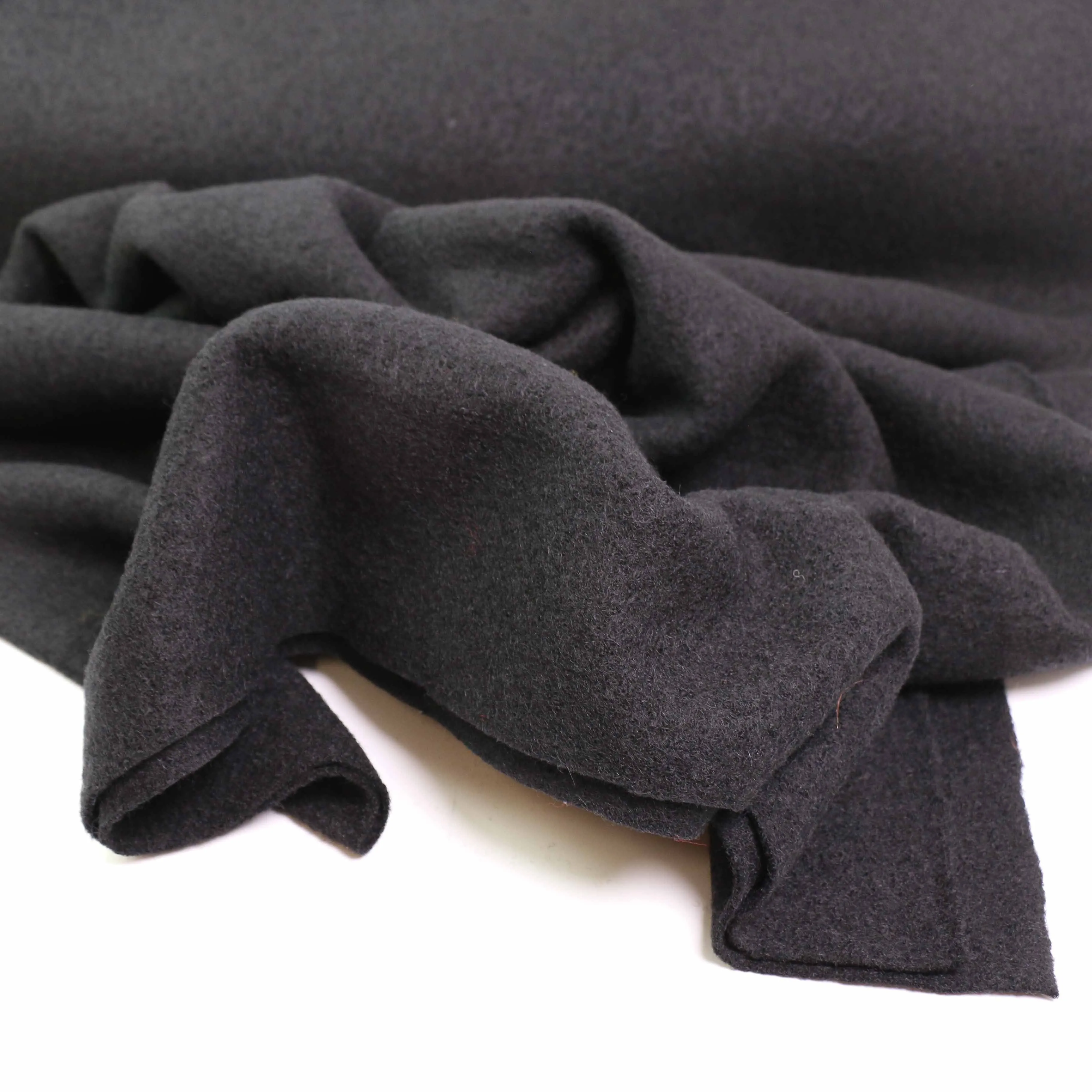 Boiled Wool Fabric - Mustard, charcoal, black, navy, teal