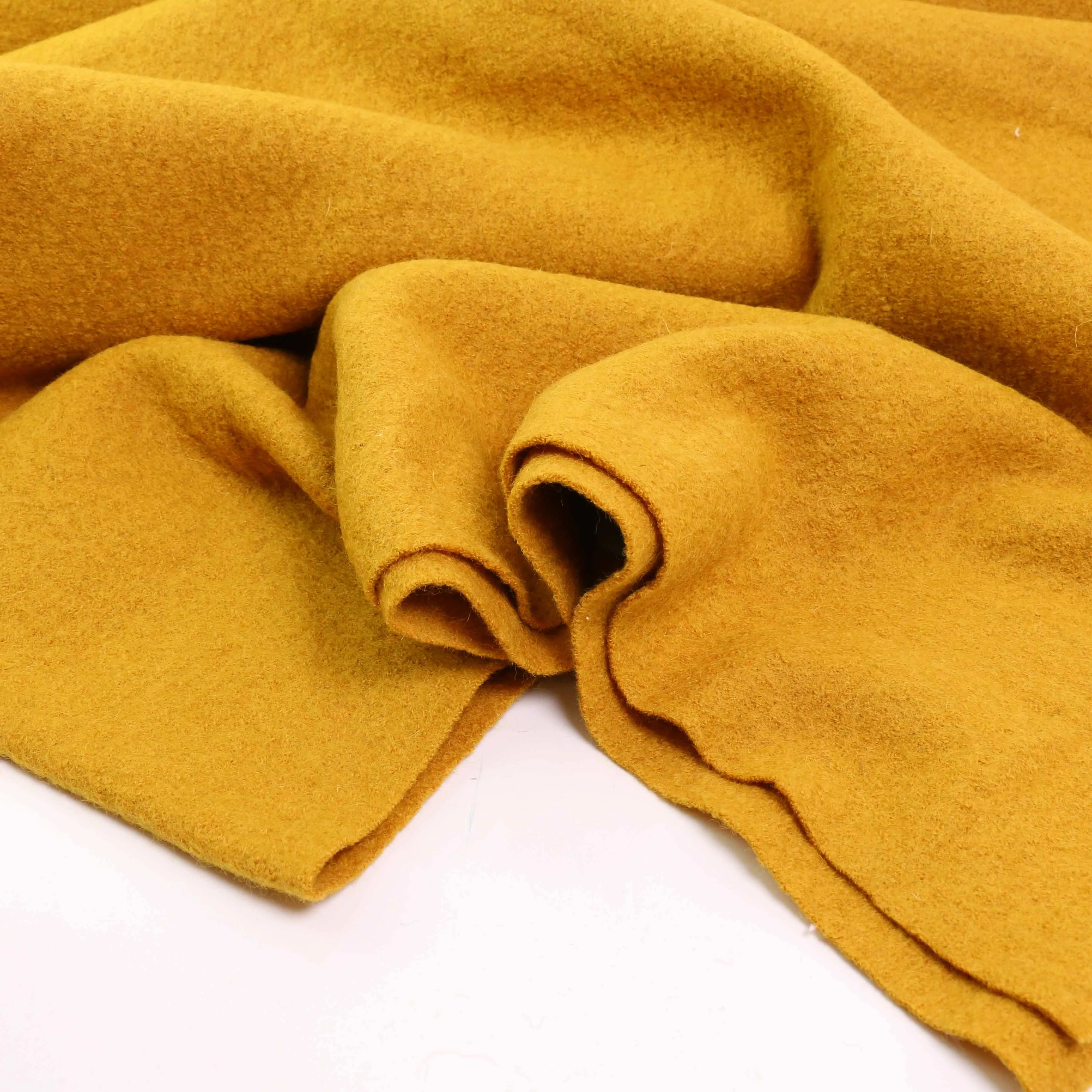 Boiled Wool Fabric - Mustard, charcoal, black, navy, teal