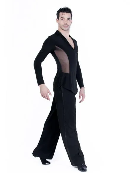 Brayden Latin Shirt - Black Mesh