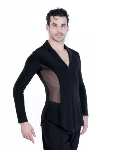 Brayden Latin Shirt - Black Mesh