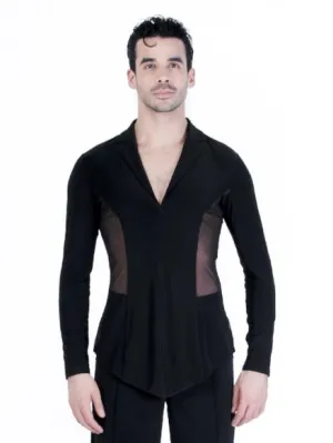 Brayden Latin Shirt - Black Mesh