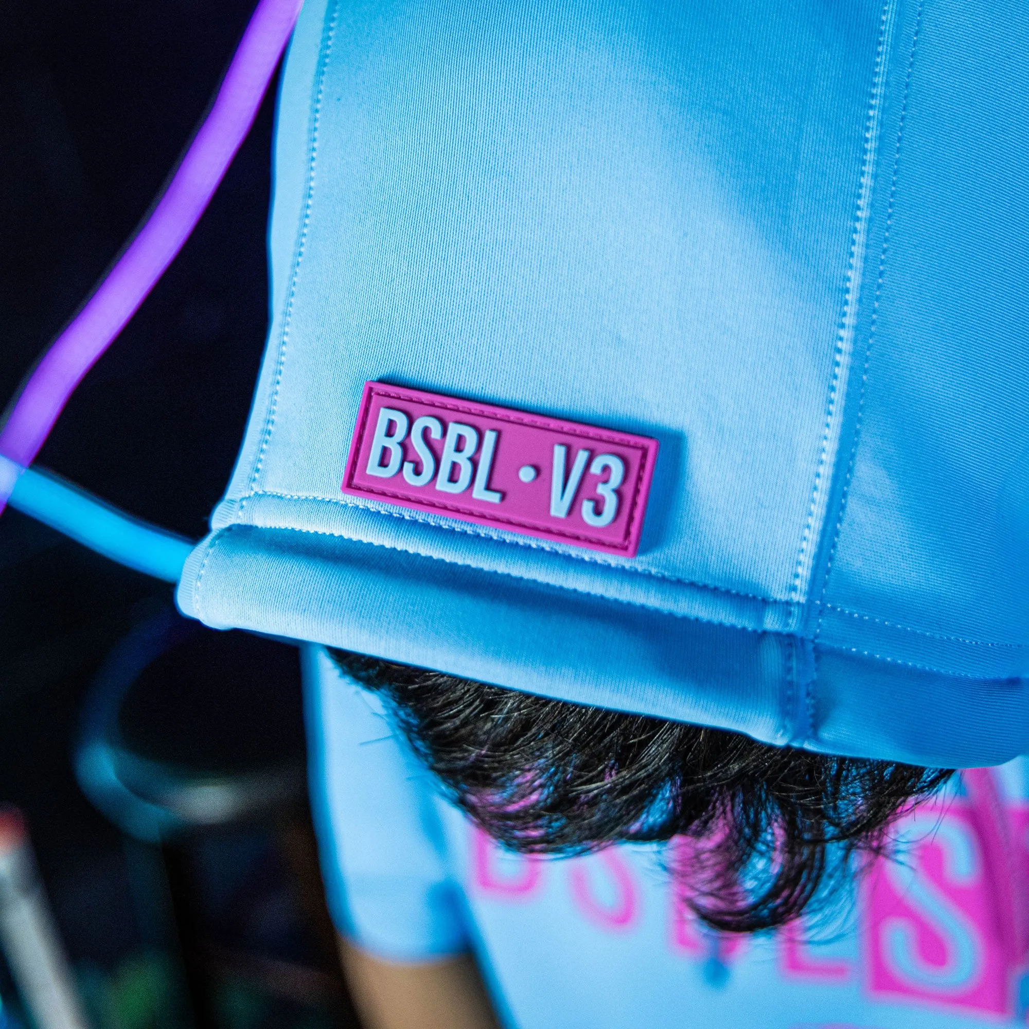 BSBL-SZN Youth Short Sleeve Hoodie V3 - Cotton Candy Blue