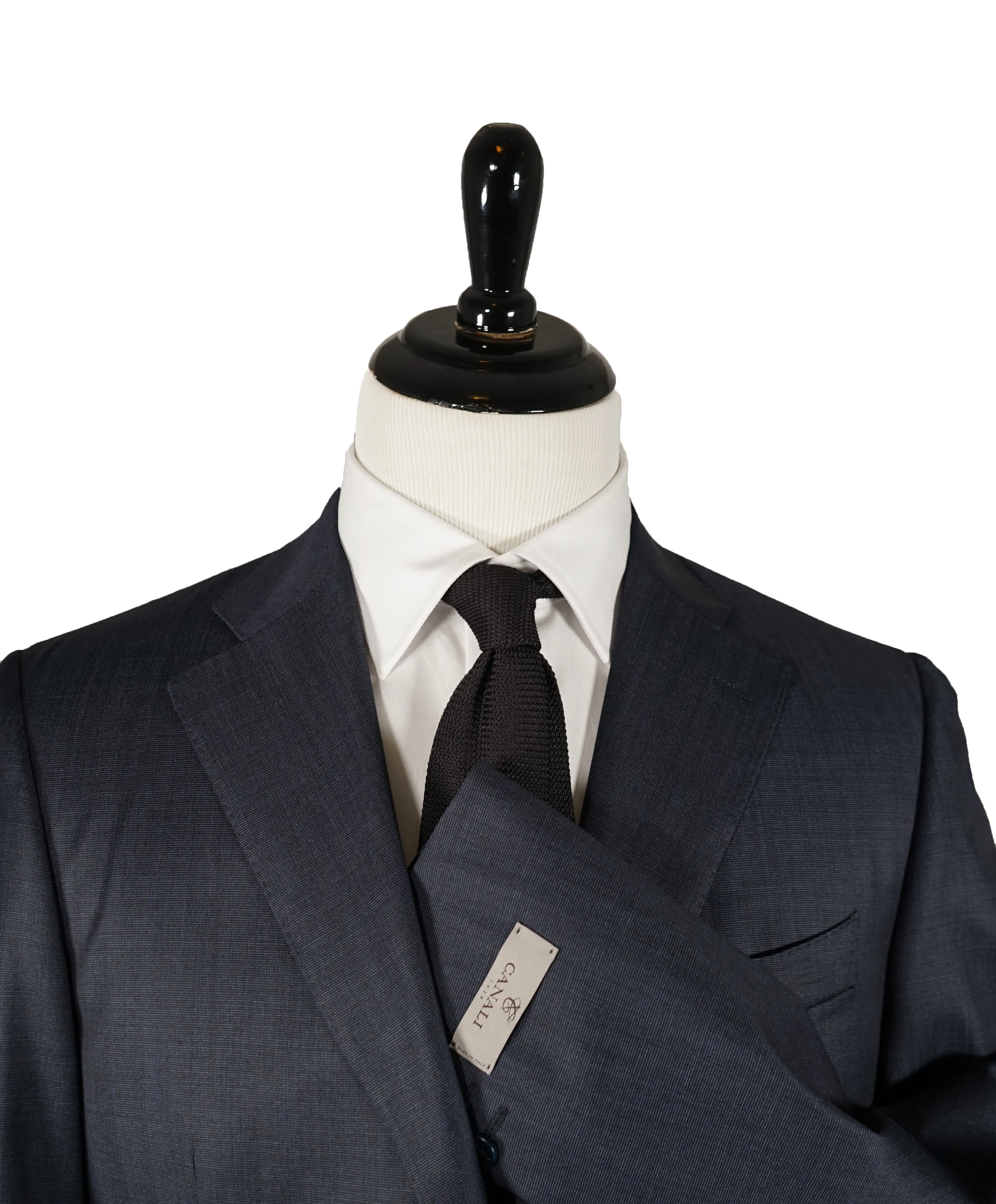 CANALI - "Travel/Water Resistant" Birdseye Blue Suit - 40R