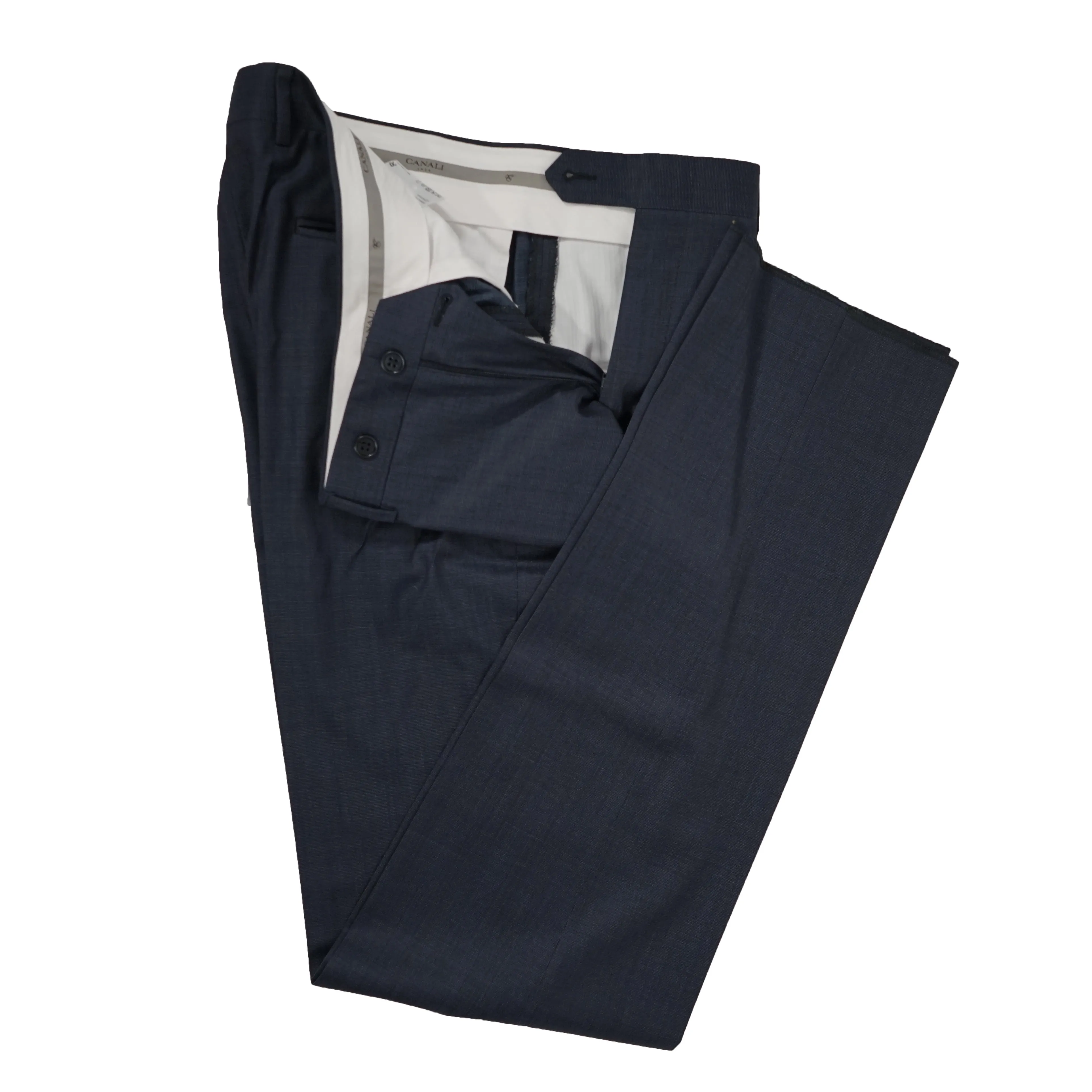 CANALI - "Travel/Water Resistant" Birdseye Blue Suit - 40R