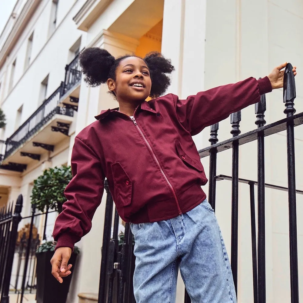 Carnaby Girls Bomber Jacket - Burgundy