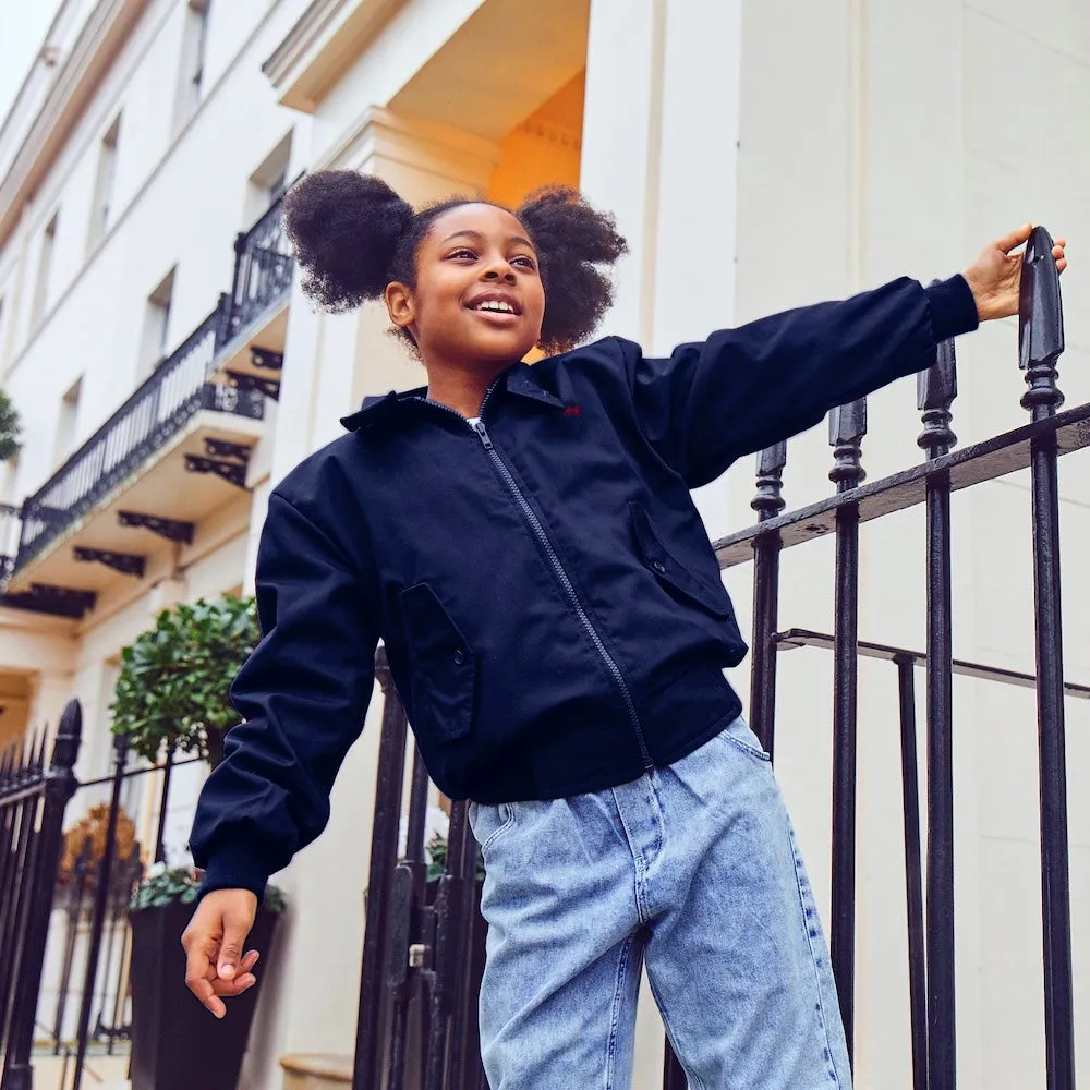 Carnaby Girls Bomber Jacket - Navy