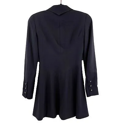 Chanel 1997 Runway Gripoix CC Logo Button Corset Suit Jacket - Dark Navy - US M
