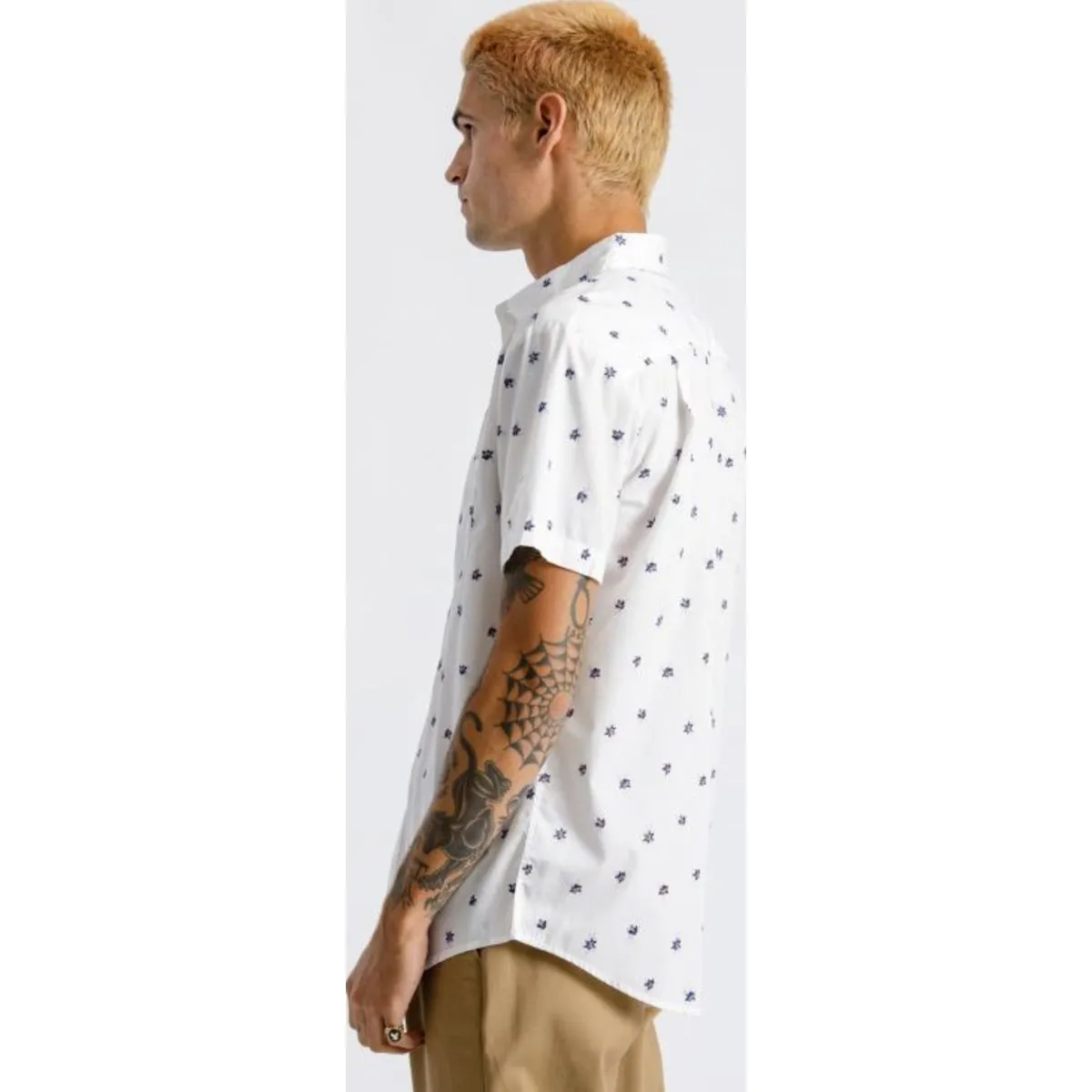 Charter Print S/S Woven - Washed Black/Honey