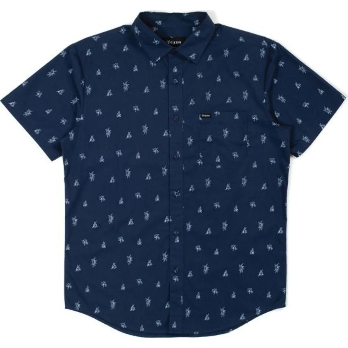 Charter Print S/S Woven - Washed Black/Honey