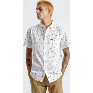 Charter Print S/S Woven - Washed Black/Honey