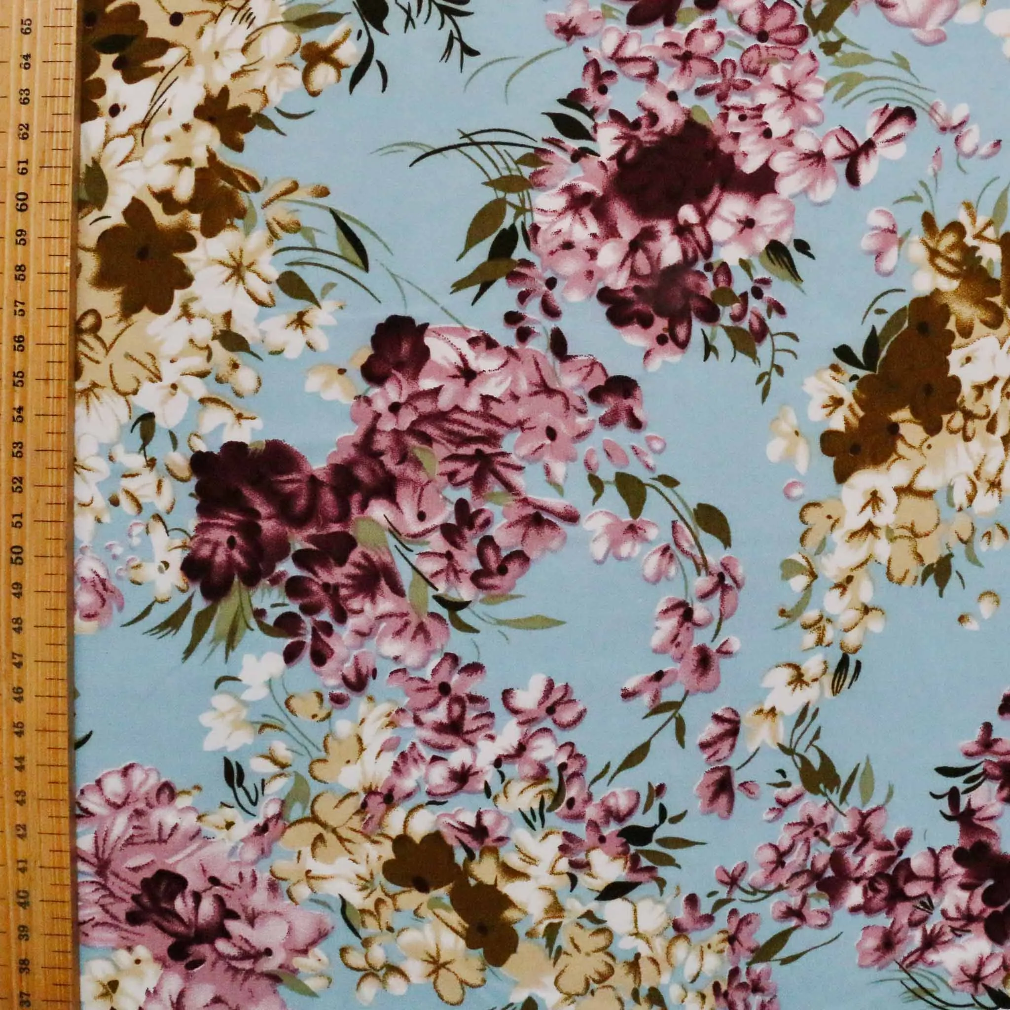 Chiffon Fabric - Navy and duck egg
