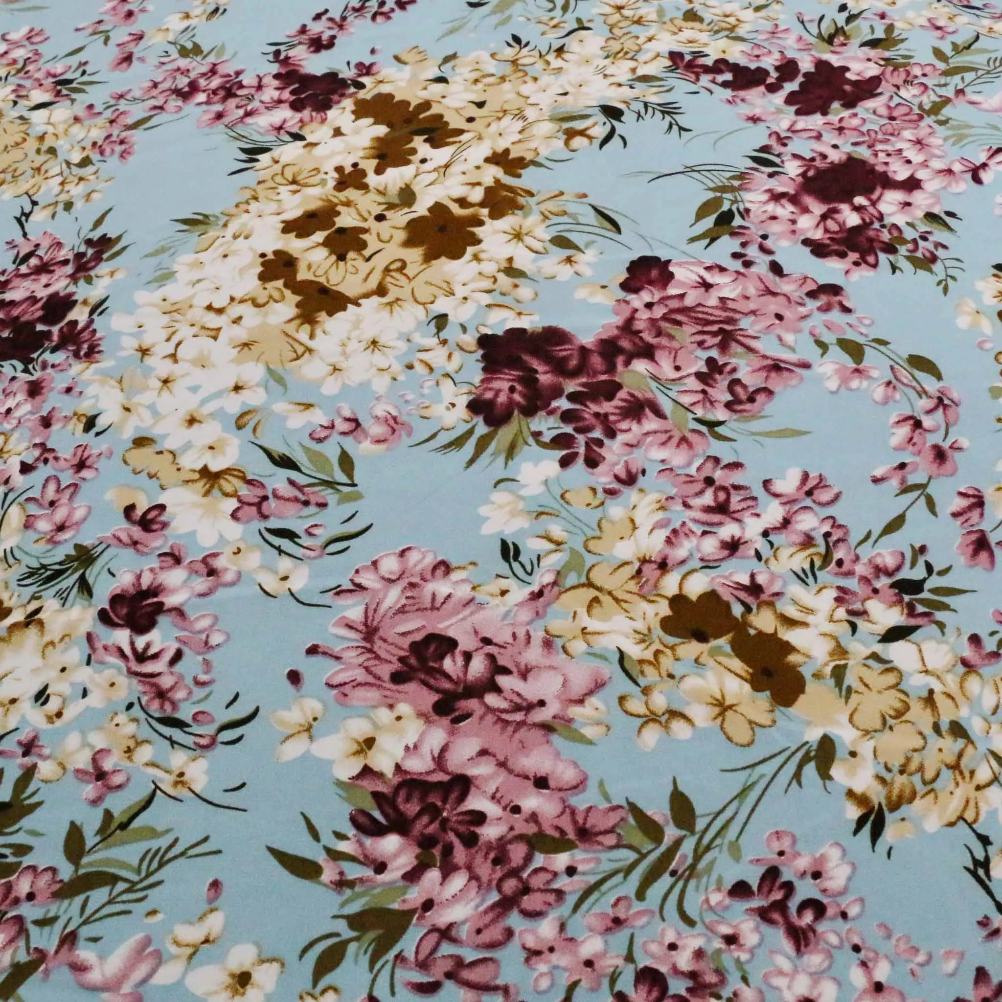 Chiffon Fabric - Navy and duck egg