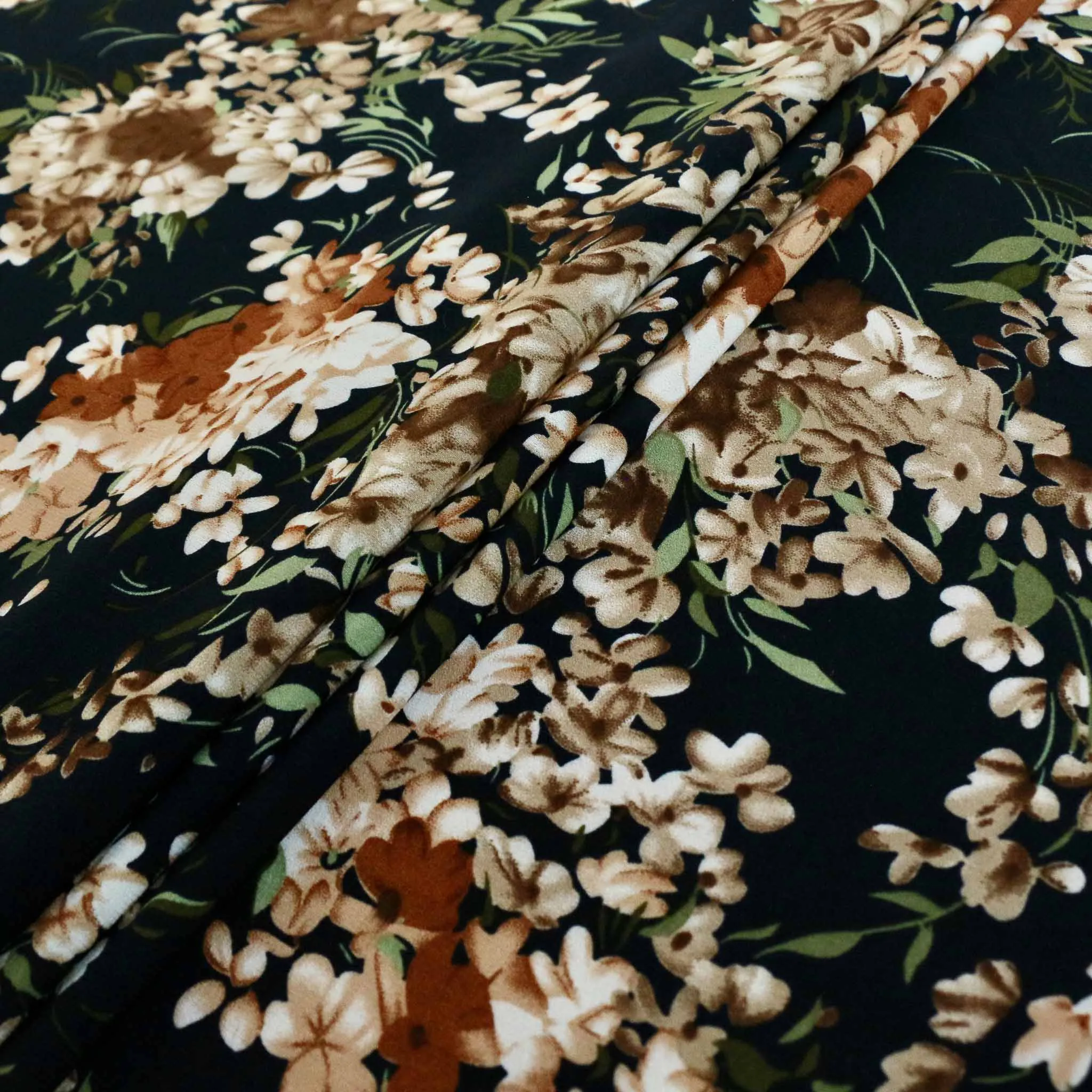 Chiffon Fabric - Navy and duck egg
