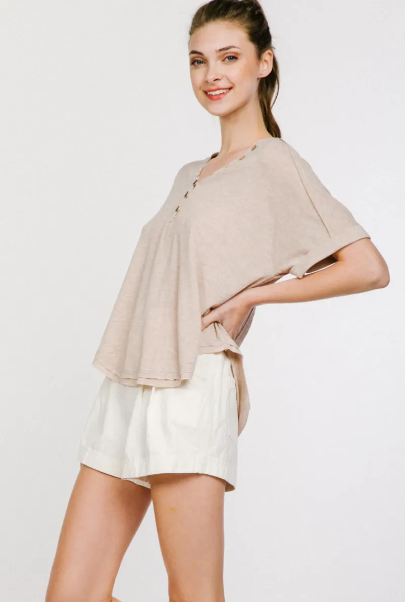 Contemporary Raw Edge  Knit Top