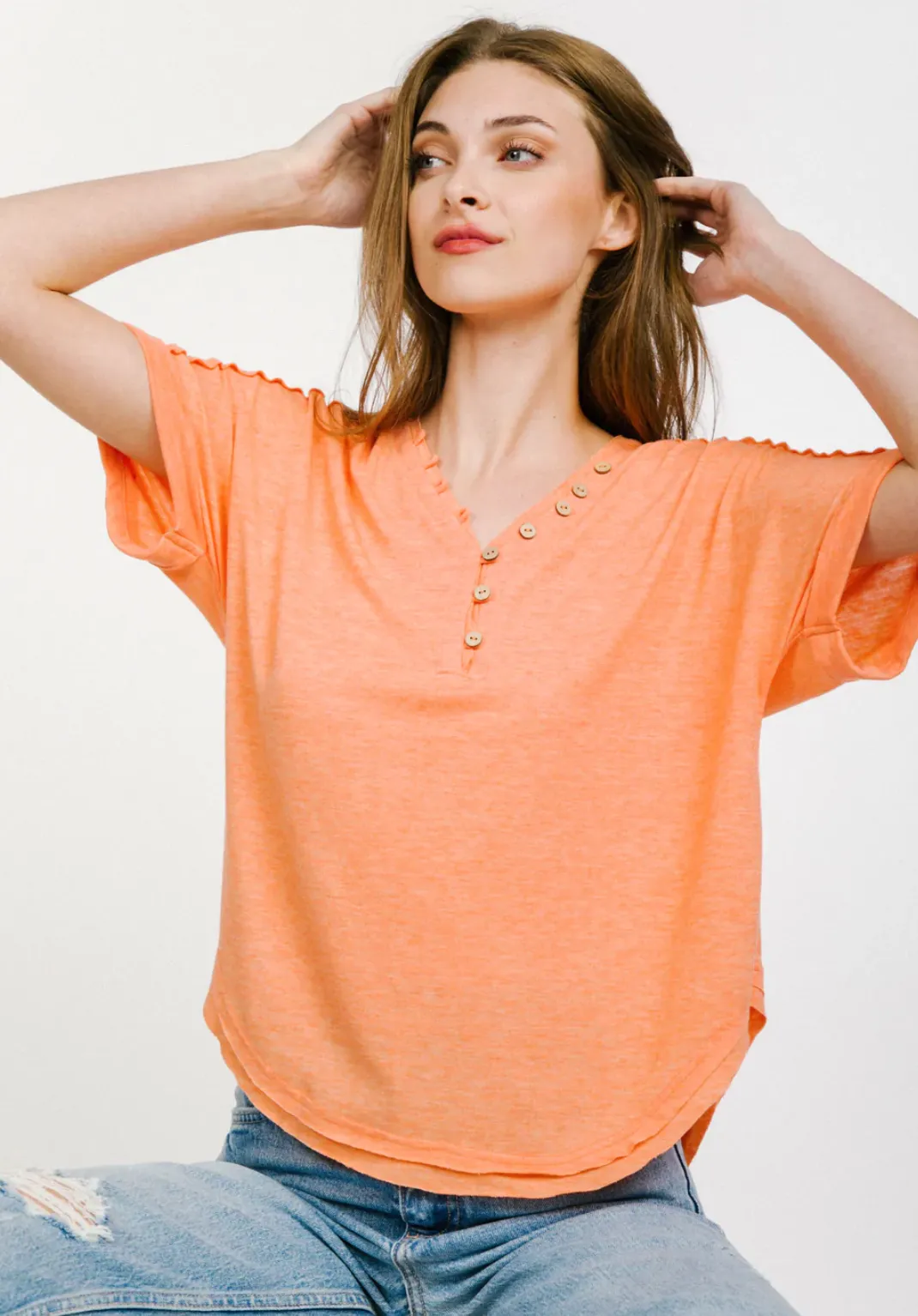 Contemporary Raw Edge  Knit Top