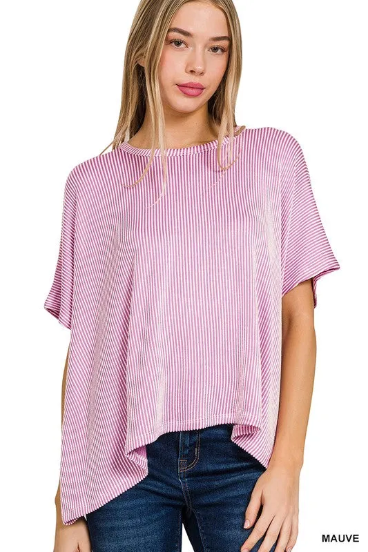 Corded Ribbed Tee