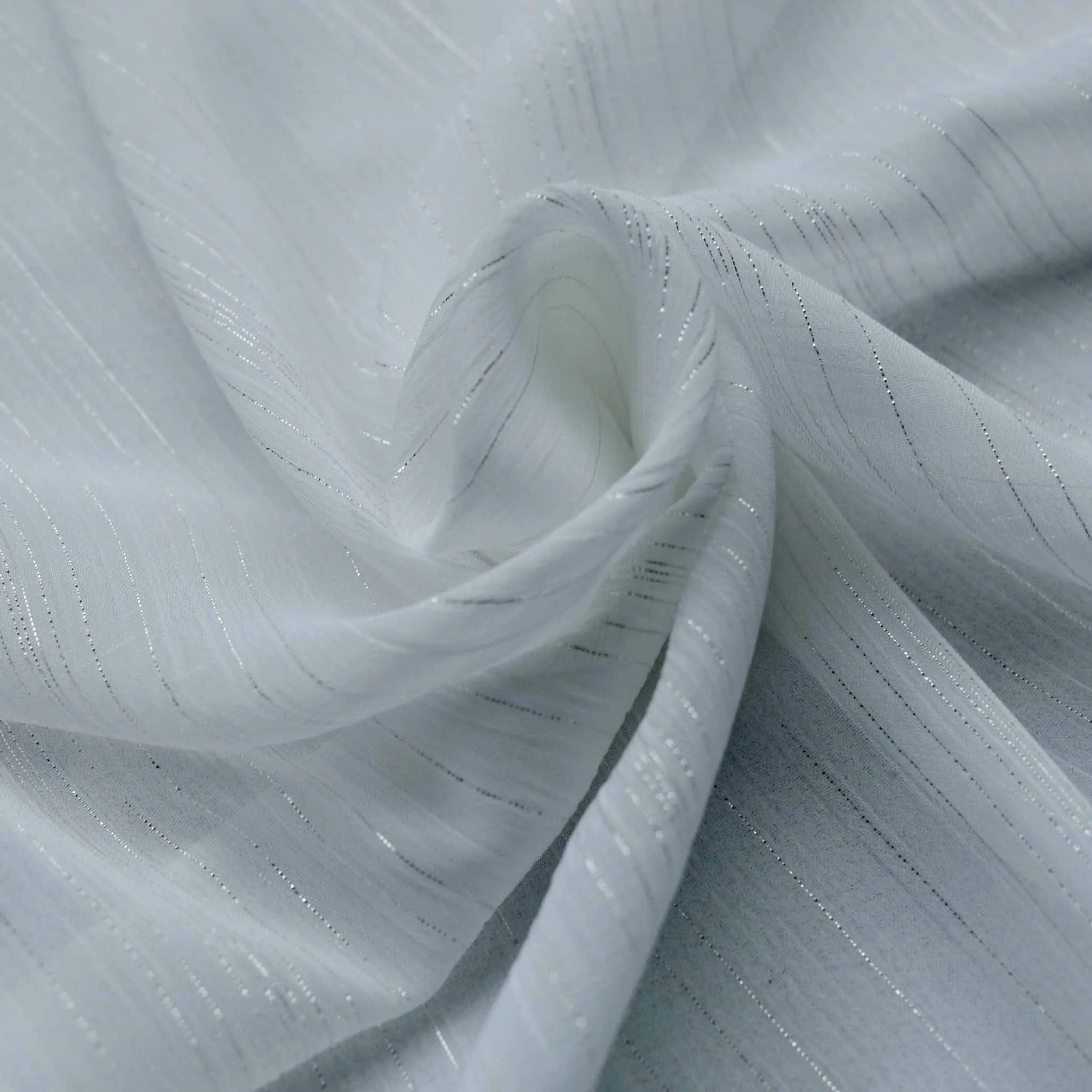 Crinkle Chiffon Fabric - Off-white