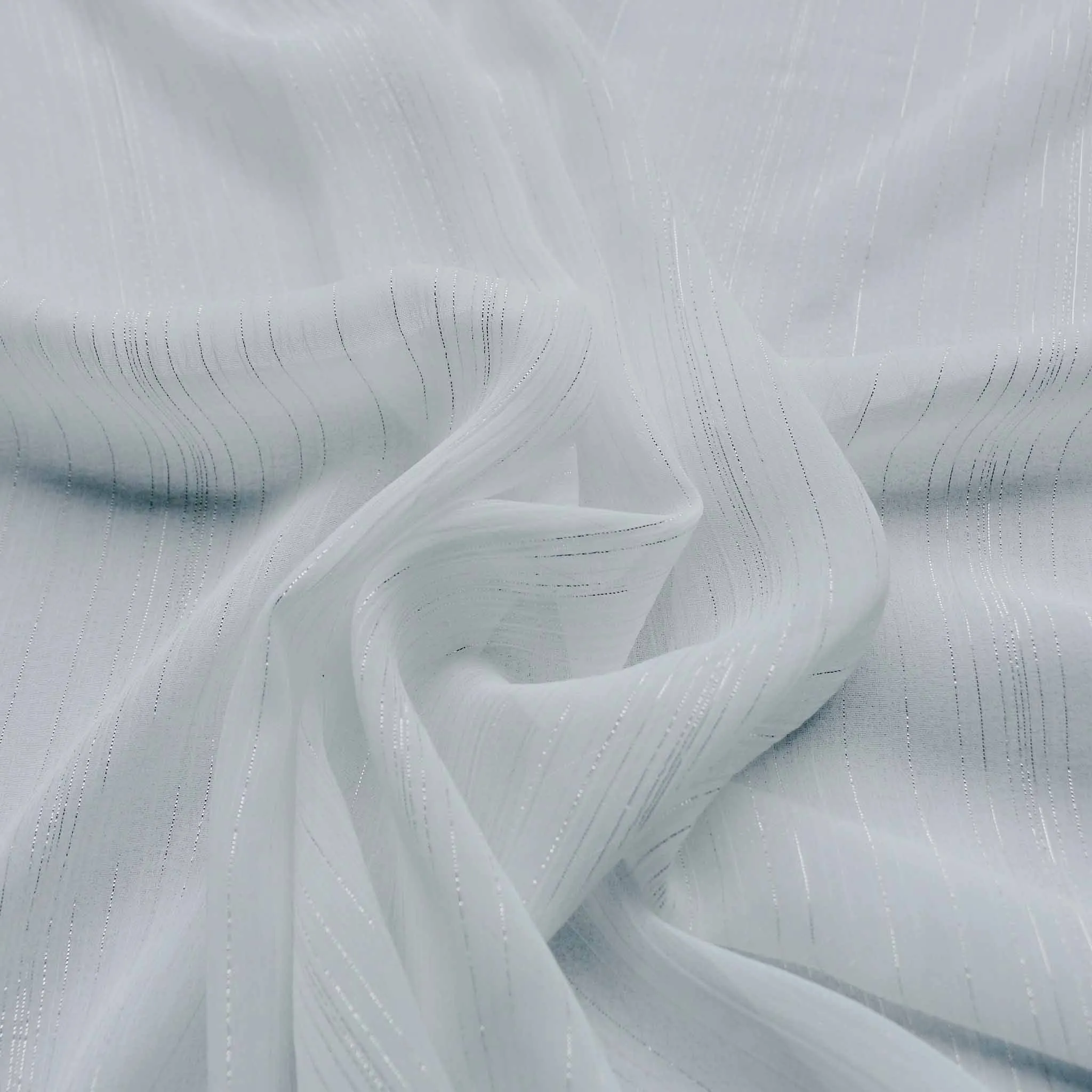 Crinkle Chiffon Fabric - Off-white