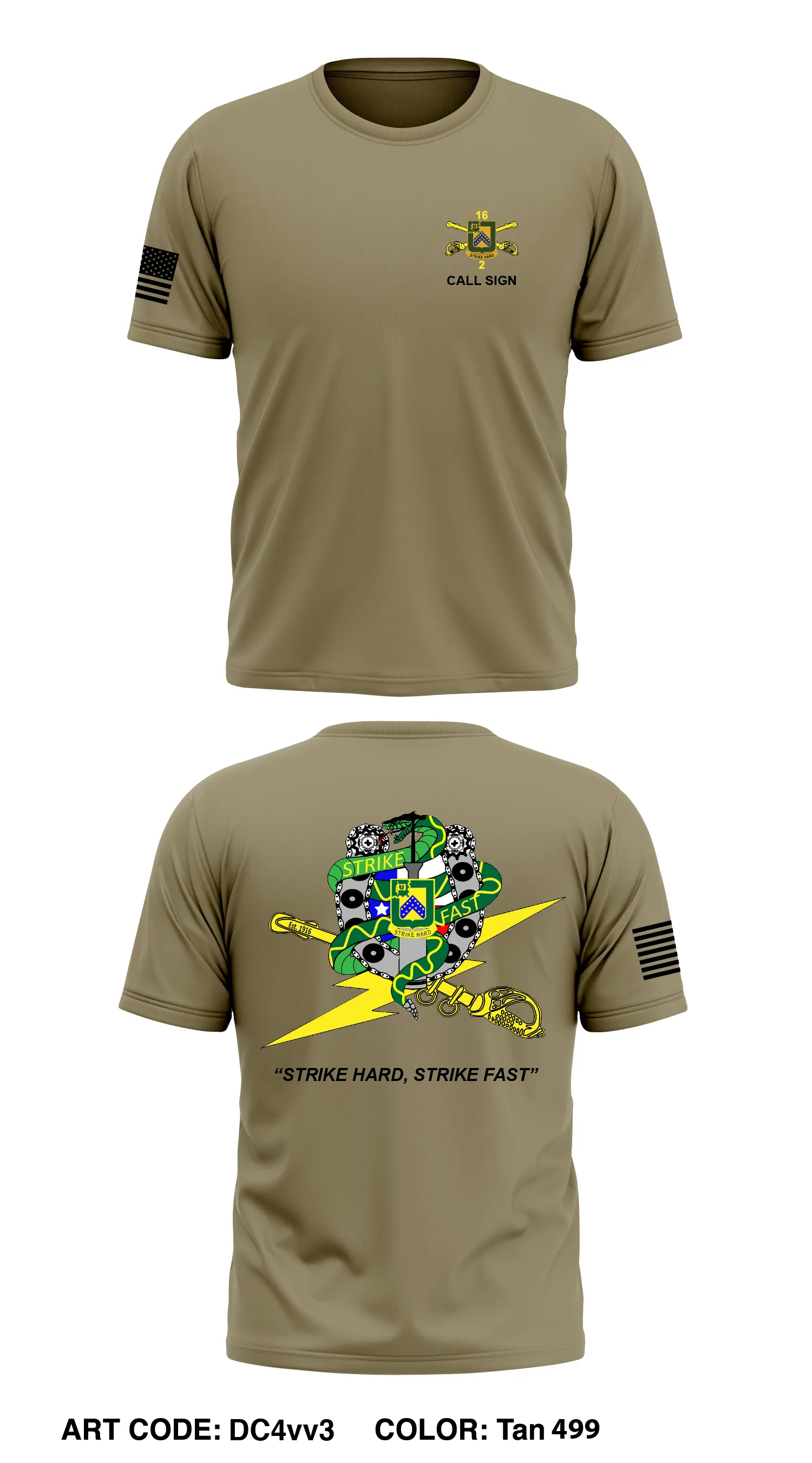 CUSTOM 2-16th Cav, 199th Infantry BDE Core Men's SS Performance Tee - DC4vv3