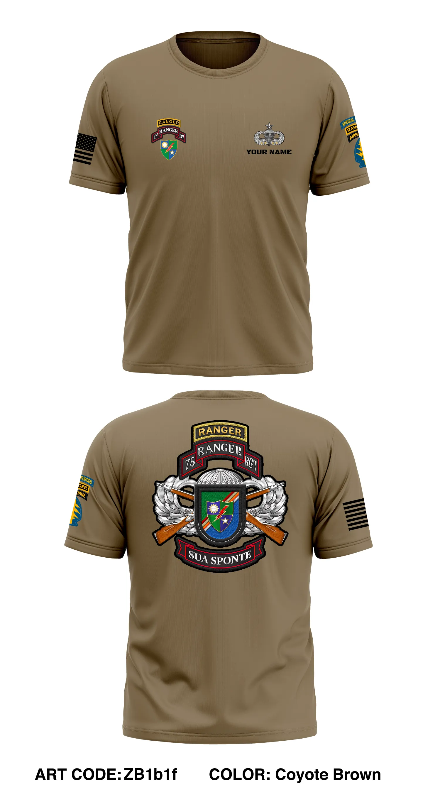 CUSTOM - 75th Ranger Regiment  Store 2  Core Men's SS Performance Tee - ZB1b1f