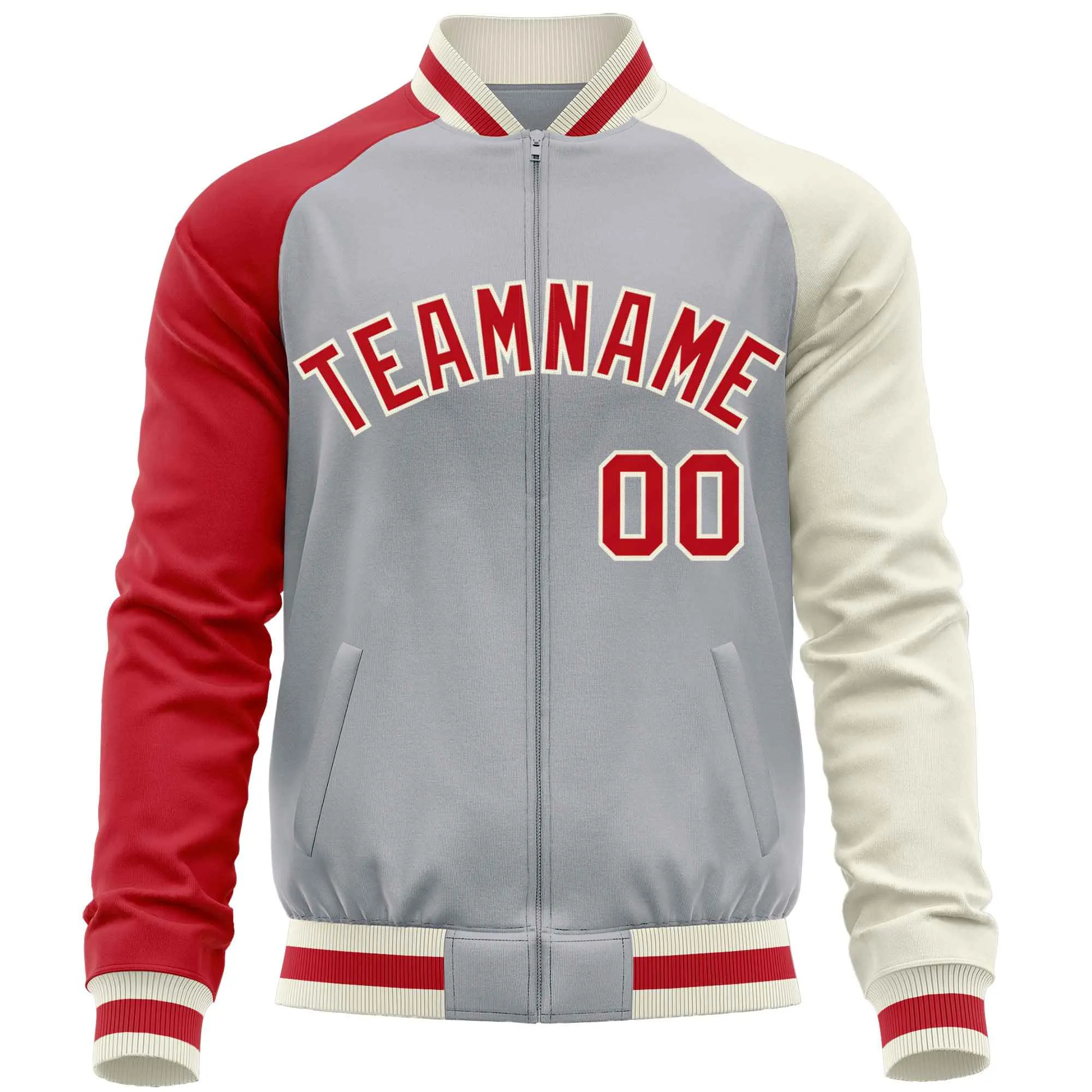 Custom Raglan Sleeves Fashion Varsity Jacket Causal Cotton Letterman Men's Baseball Bomber Jackets