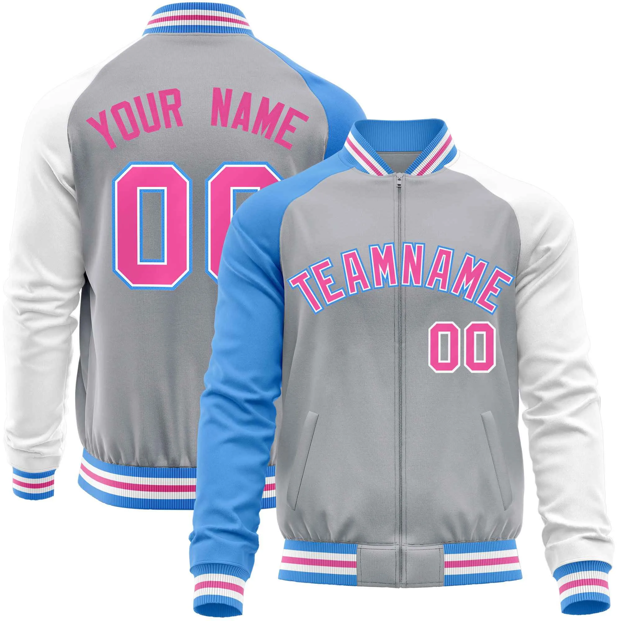 Custom Raglan Sleeves Fashion Varsity Jacket Causal Cotton Letterman Men's Baseball Bomber Jackets