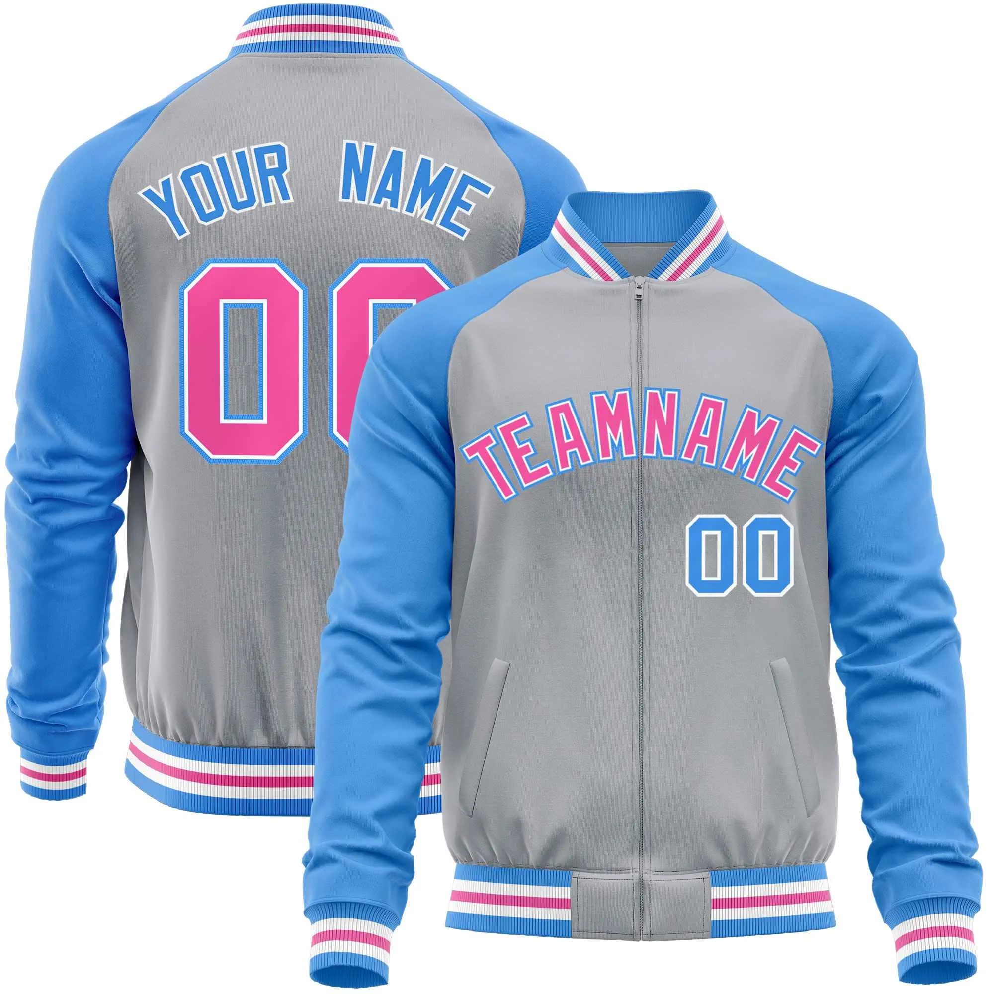 Custom Raglan Sleeves Fashion Varsity Jacket Causal Cotton Letterman Men's Baseball Bomber Jackets