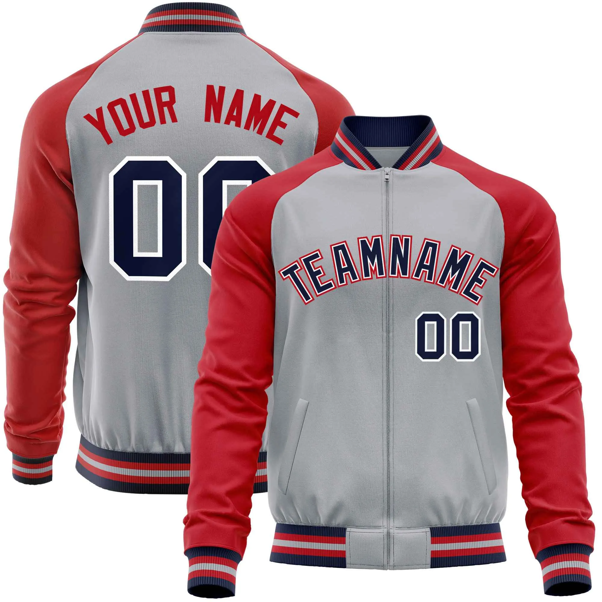 Custom Raglan Sleeves Fashion Varsity Jacket Causal Cotton Letterman Men's Baseball Bomber Jackets