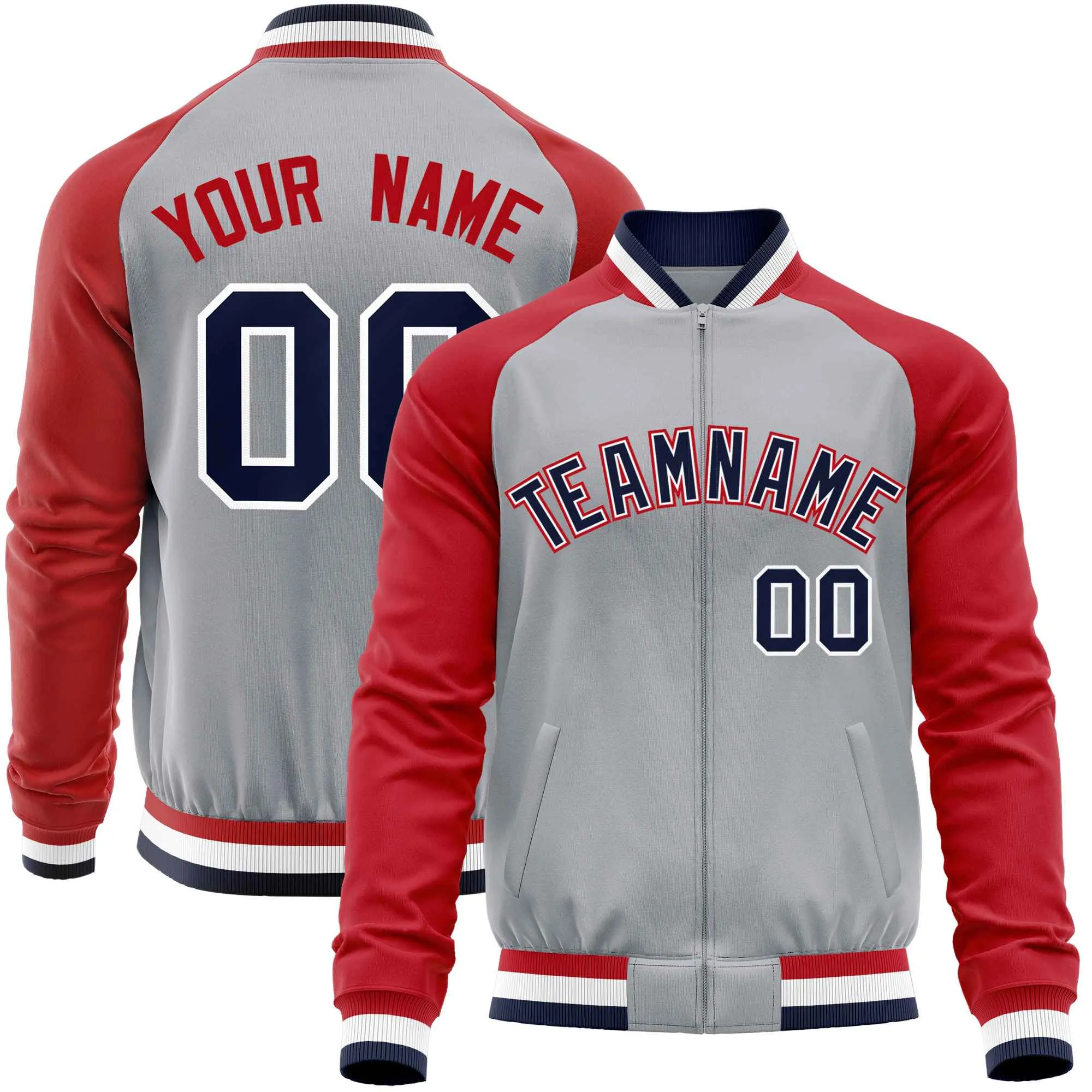Custom Raglan Sleeves Fashion Varsity Jacket Causal Cotton Letterman Men's Baseball Bomber Jackets
