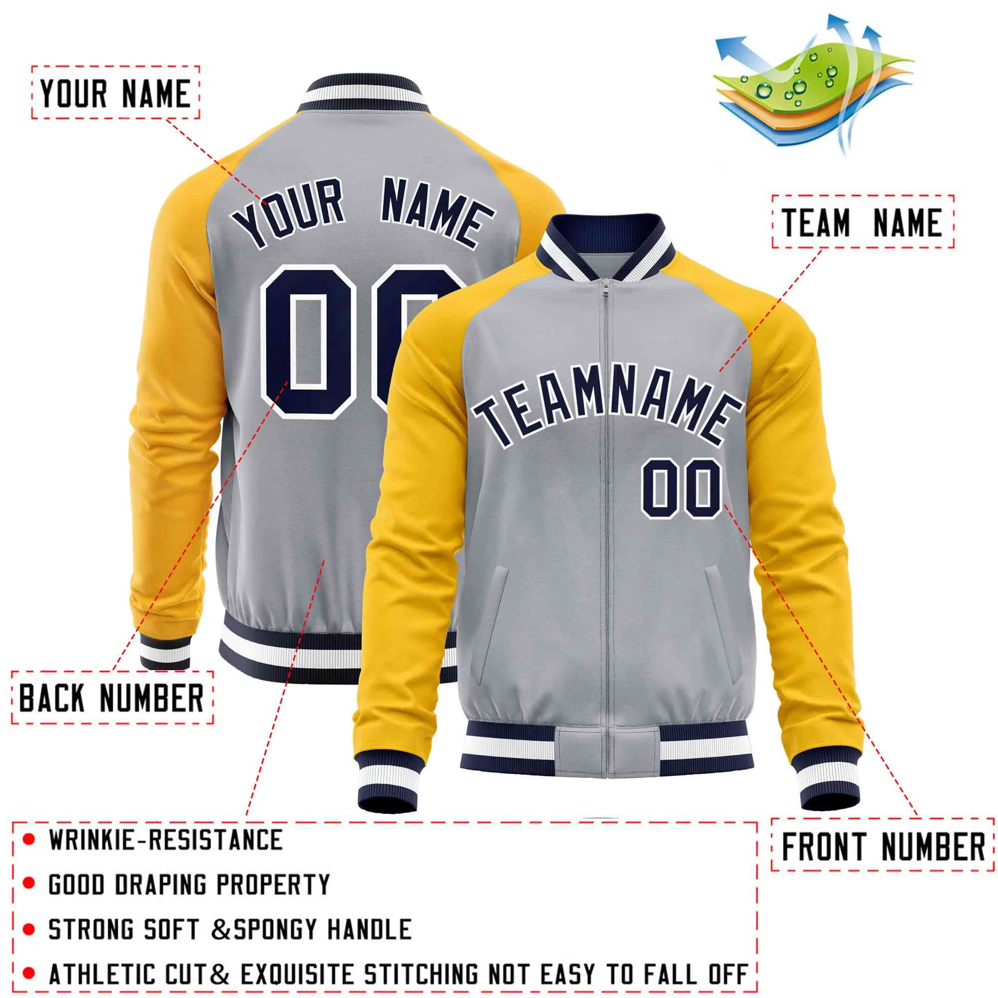 Custom Raglan Sleeves Fashion Varsity Jacket Causal Cotton Letterman Men's Baseball Bomber Jackets
