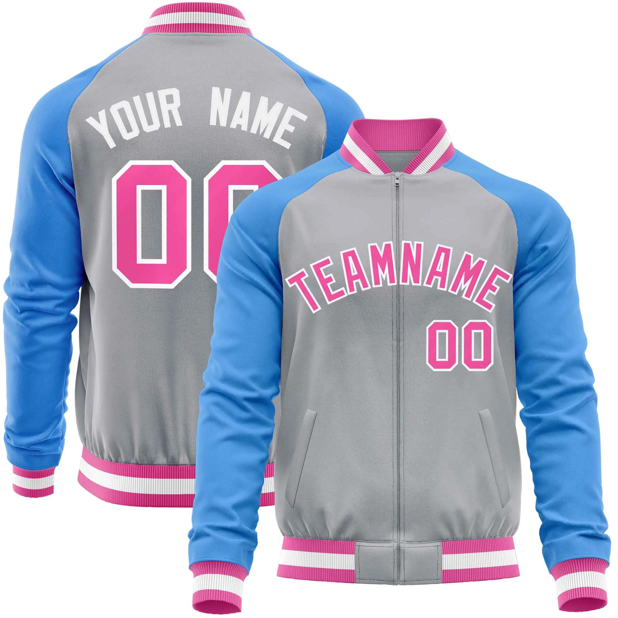 Custom Raglan Sleeves Fashion Varsity Jacket Causal Cotton Letterman Men's Baseball Bomber Jackets