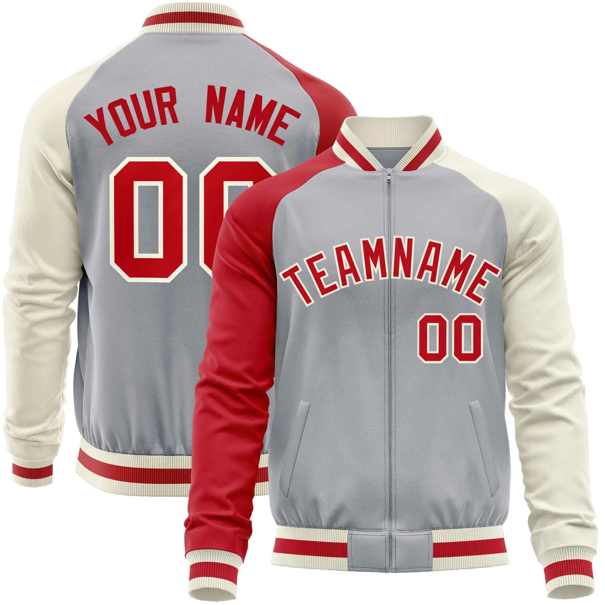 Custom Raglan Sleeves Fashion Varsity Jacket Causal Cotton Letterman Men's Baseball Bomber Jackets