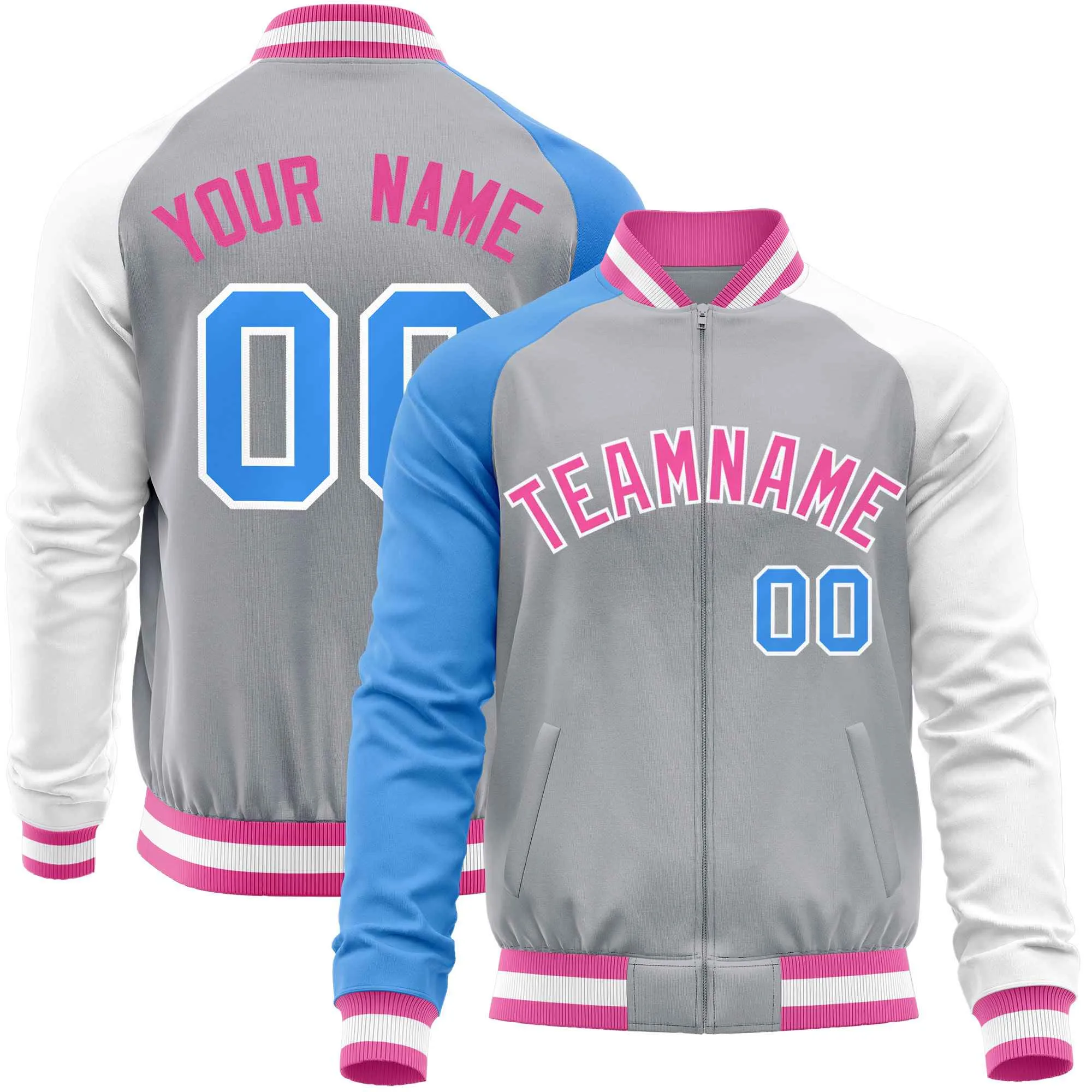 Custom Raglan Sleeves Fashion Varsity Jacket Causal Cotton Letterman Men's Baseball Bomber Jackets