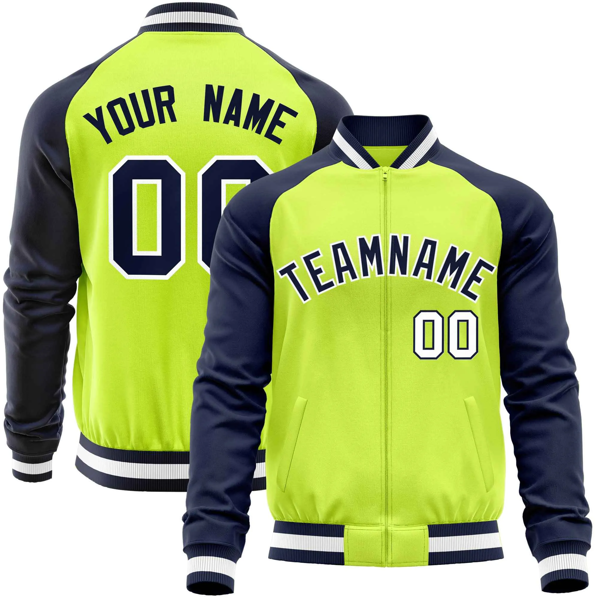 Custom Raglan Sleeves Fashion Varsity Jacket Causal Cotton Letterman Men's Baseball Bomber Jackets