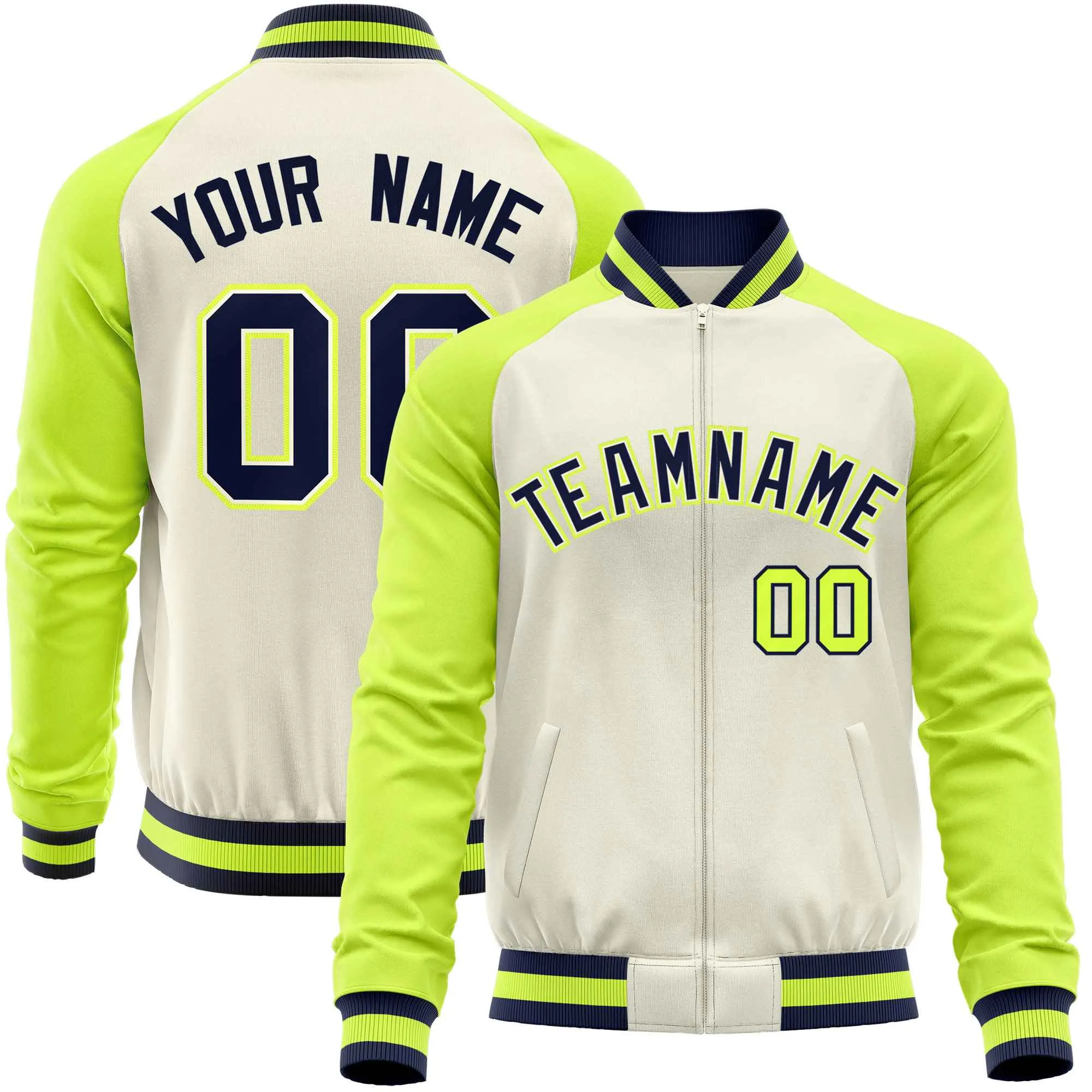 Custom Raglan Sleeves Fashion Varsity Jacket Causal Cotton Letterman Men's Baseball Bomber Jackets