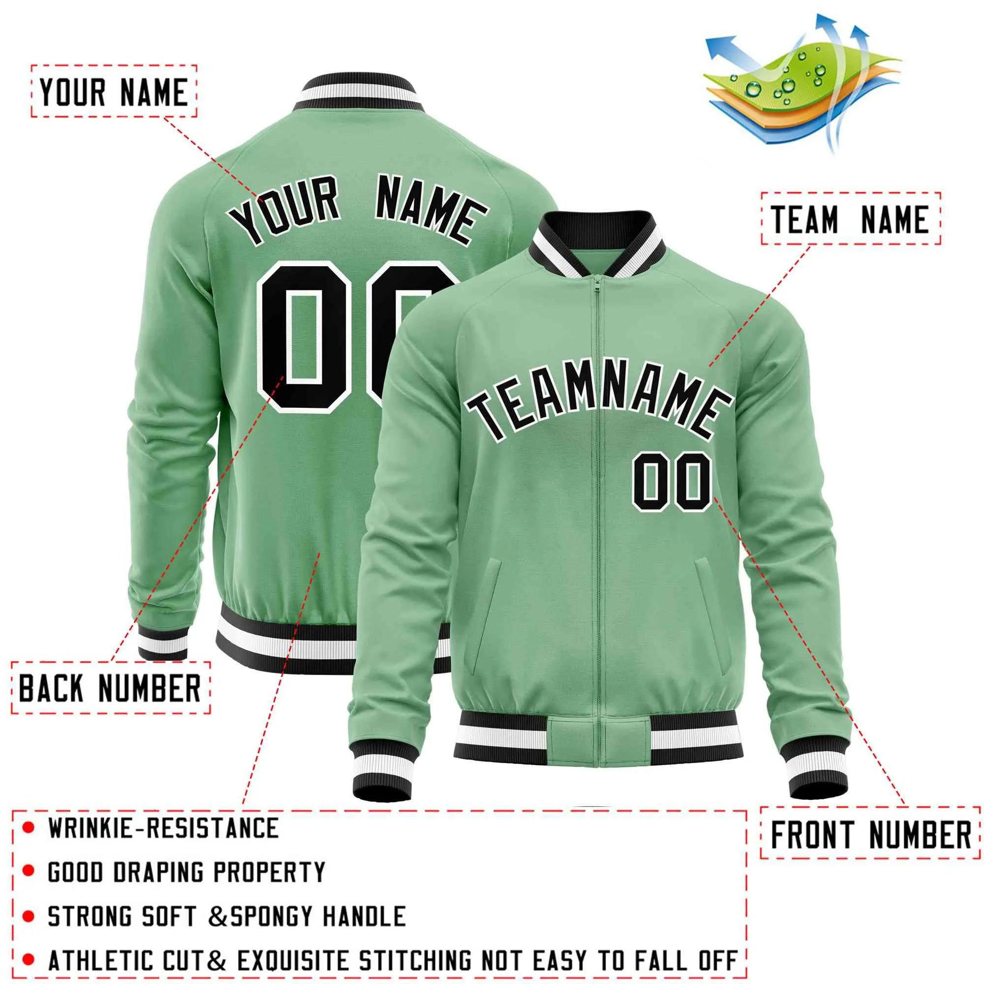 Custom Raglan Sleeves Fashion Varsity Jacket Fashion Cotton Coat Letterman Men's Baseball Bomber Jackets