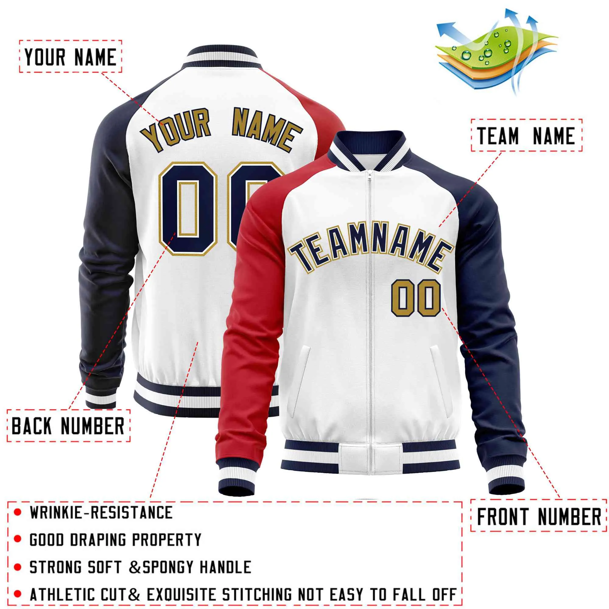 Custom Raglan Sleeves Fashion Varsity Jacket Fashion Cotton Coat Letterman Men's Baseball Bomber Jackets