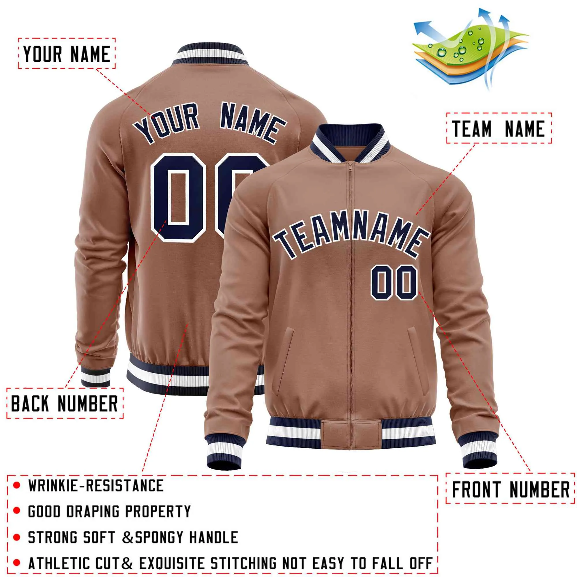 Custom Raglan Sleeves Fashion Varsity Jacket Fashion Cotton Coat Letterman Men's Baseball Bomber Jackets