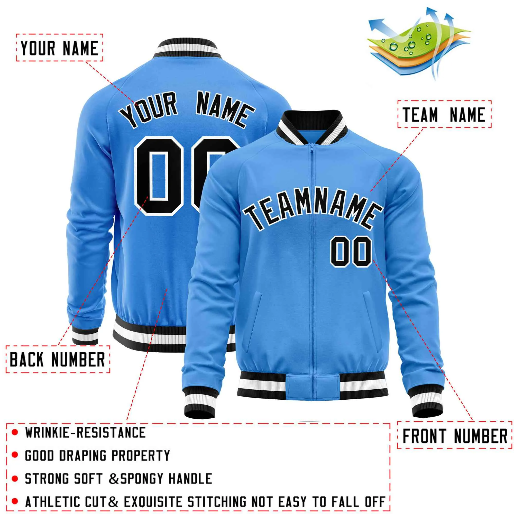 Custom Raglan Sleeves Fashion Varsity Jacket Fashion Cotton Coat Letterman Men's Baseball Bomber Jackets
