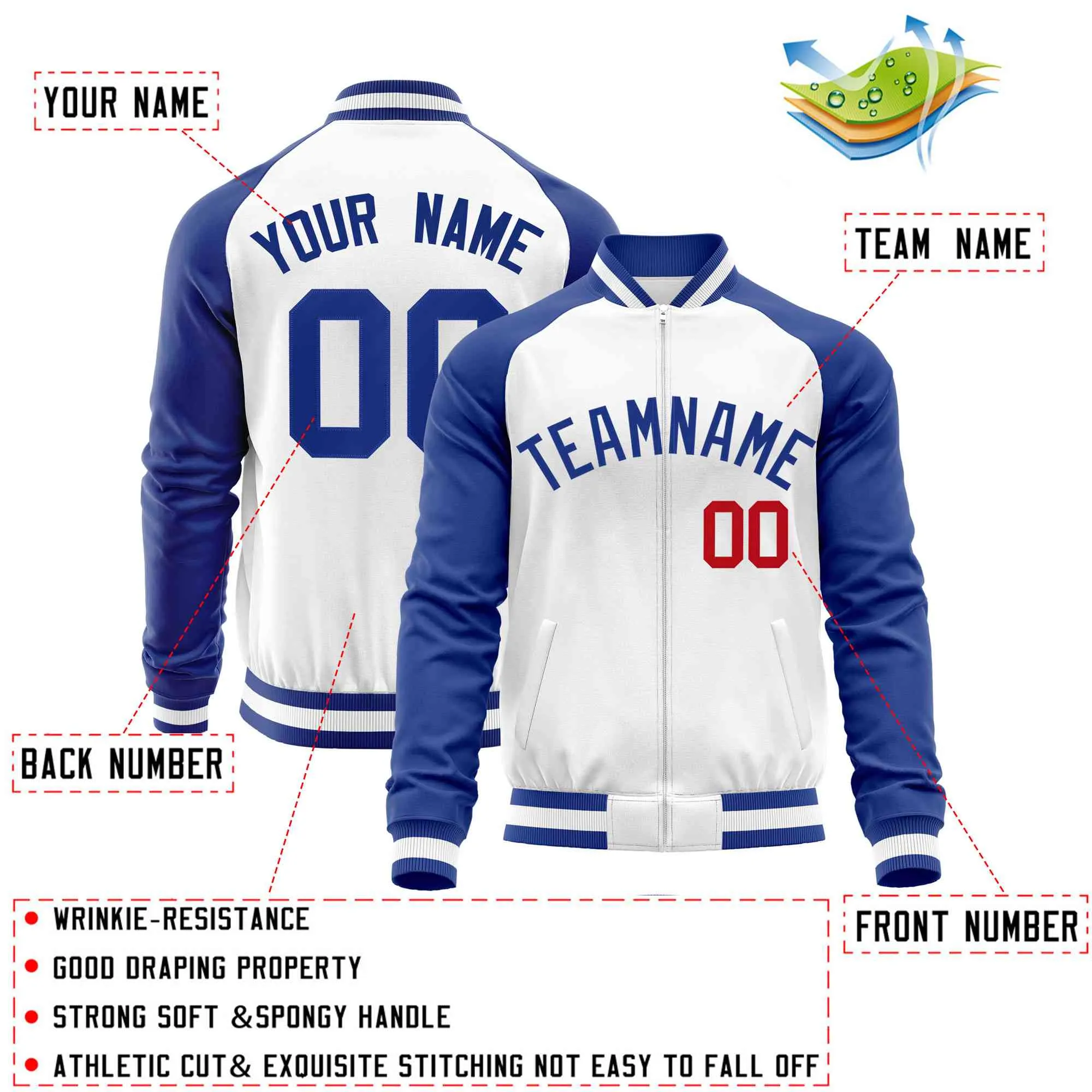 Custom Raglan Sleeves Fashion Varsity Jacket Fashion Cotton Coat Letterman Men's Baseball Bomber Jackets