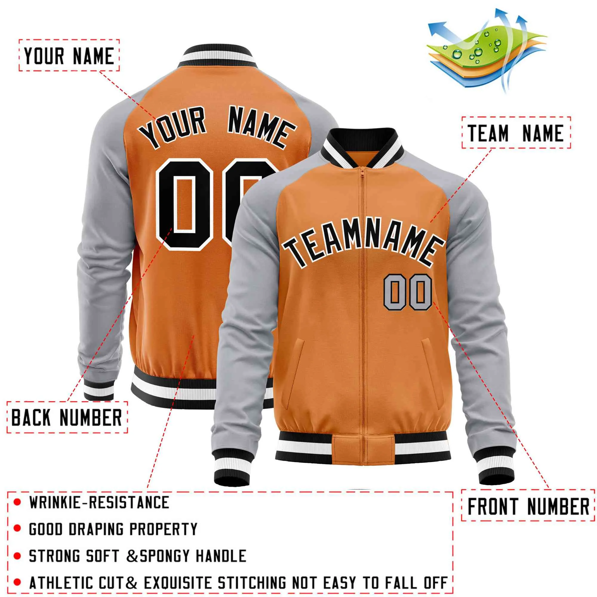 Custom Raglan Sleeves Fashion Varsity Jacket Fashion Cotton Coat Letterman Men's Baseball Bomber Jackets