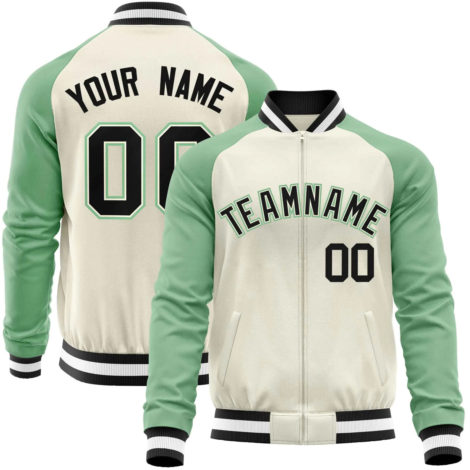 Custom Raglan Sleeves Fashion Varsity Jacket Fashion Cotton Coat Letterman Men's Baseball Bomber Jackets