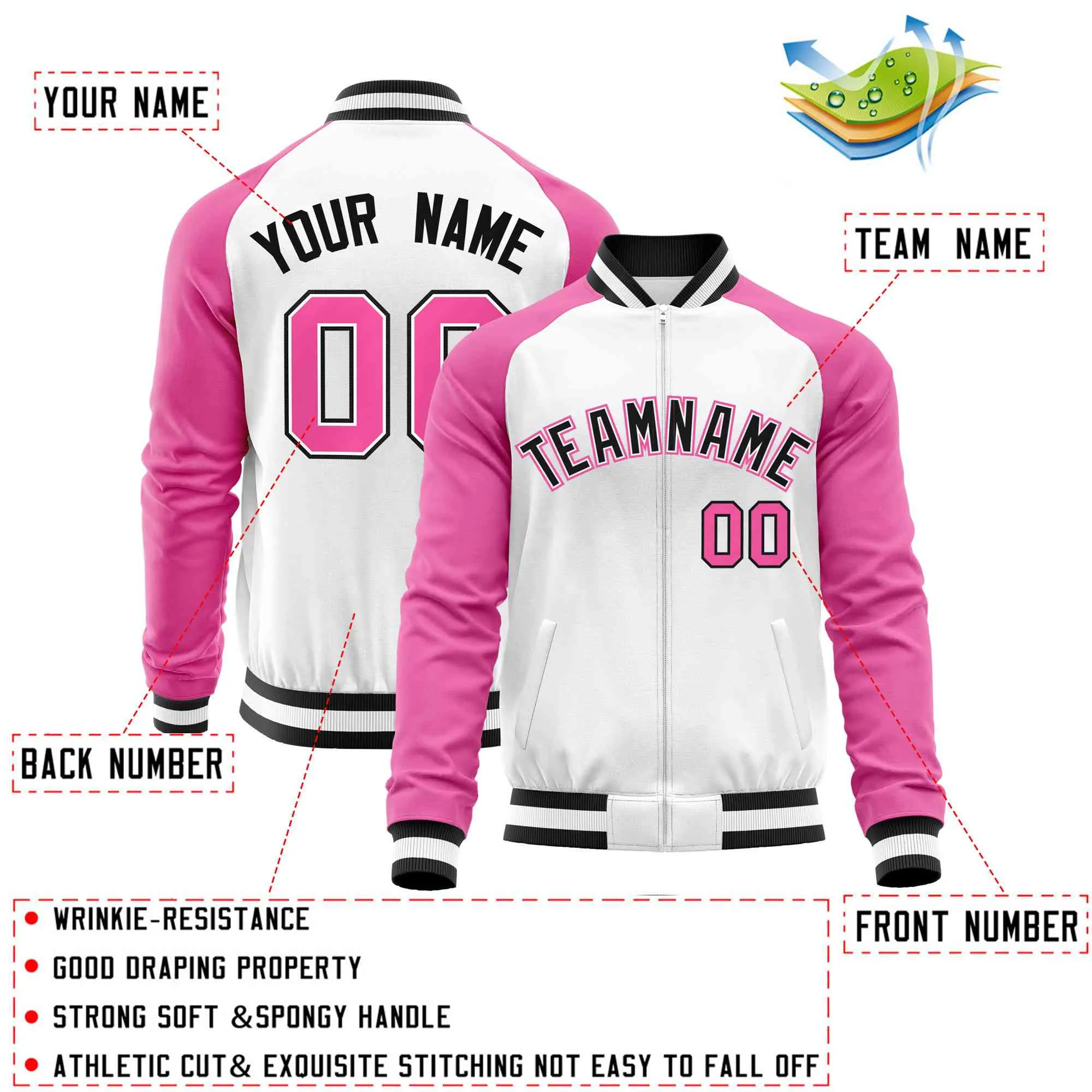 Custom Raglan Sleeves Fashion Varsity Jacket Fashion Cotton Coat Letterman Men's Baseball Bomber Jackets