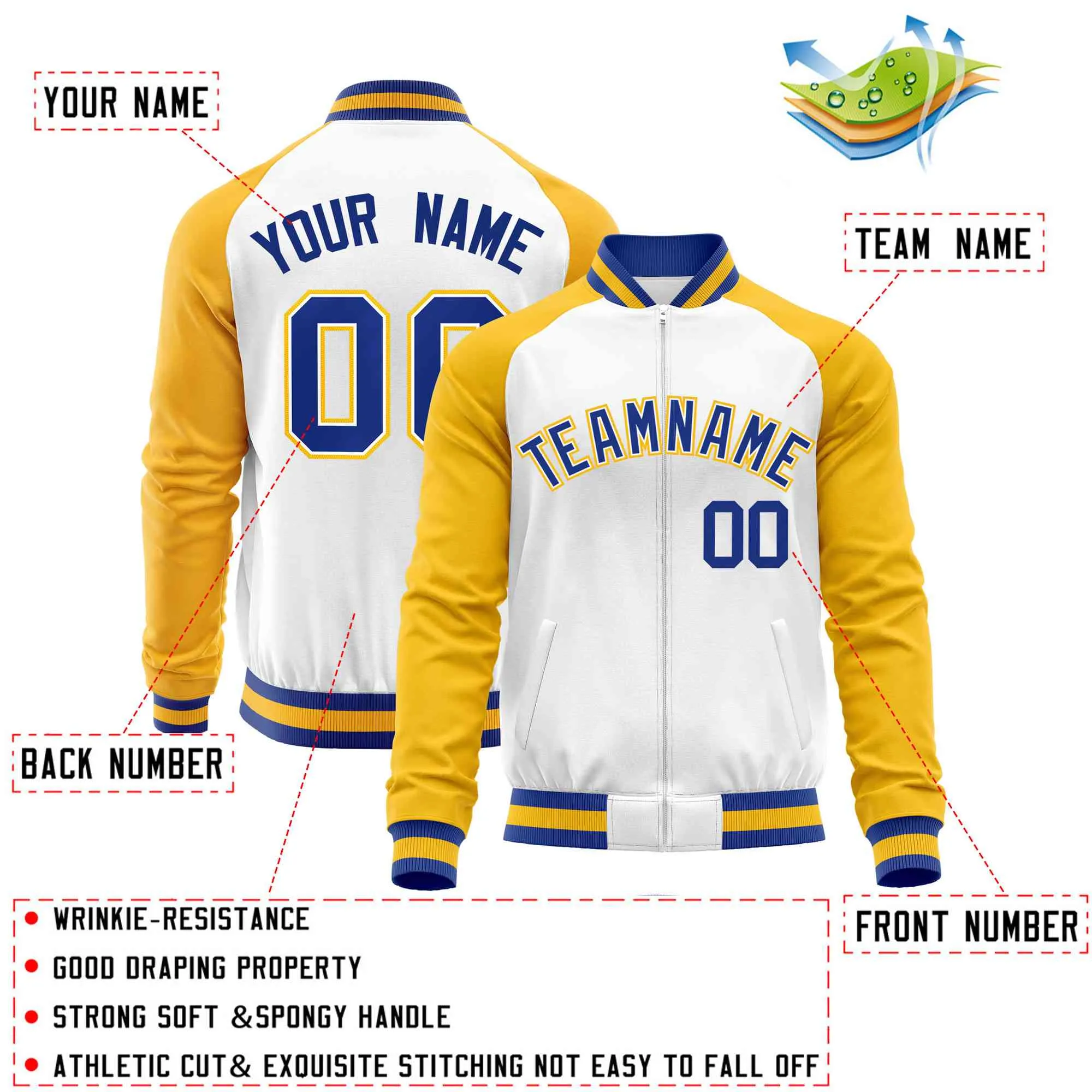 Custom Raglan Sleeves Men's Fashion Varsity Jacket Causal Cotton Letterman Baseball Bomber Jackets