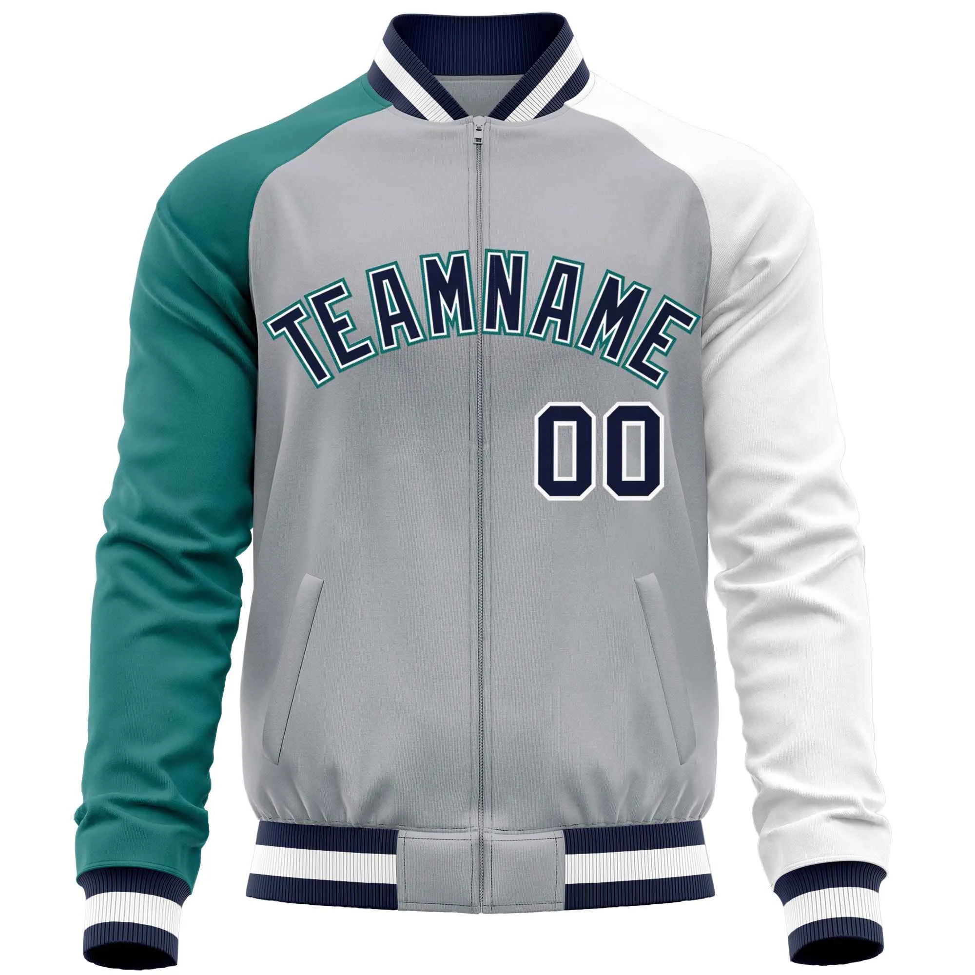 Custom Raglan Sleeves Men's Fashion Varsity Jacket Causal Cotton Letterman Baseball Bomber Jackets
